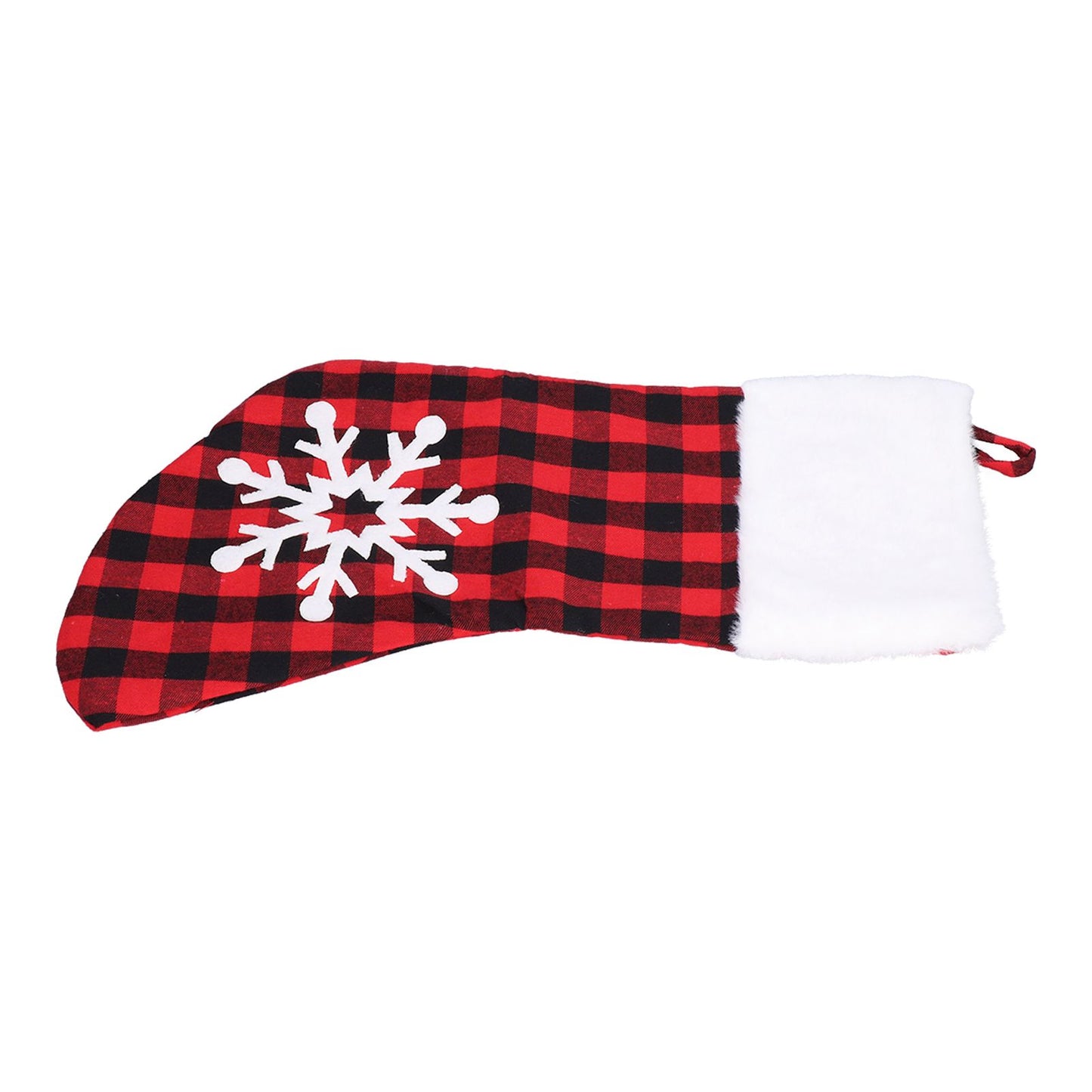 Christmas Stocking Gift Bags Cute Decals Large Capacity Exquisite Workmanship Brighter Color Large Christmas StockingSnowflake