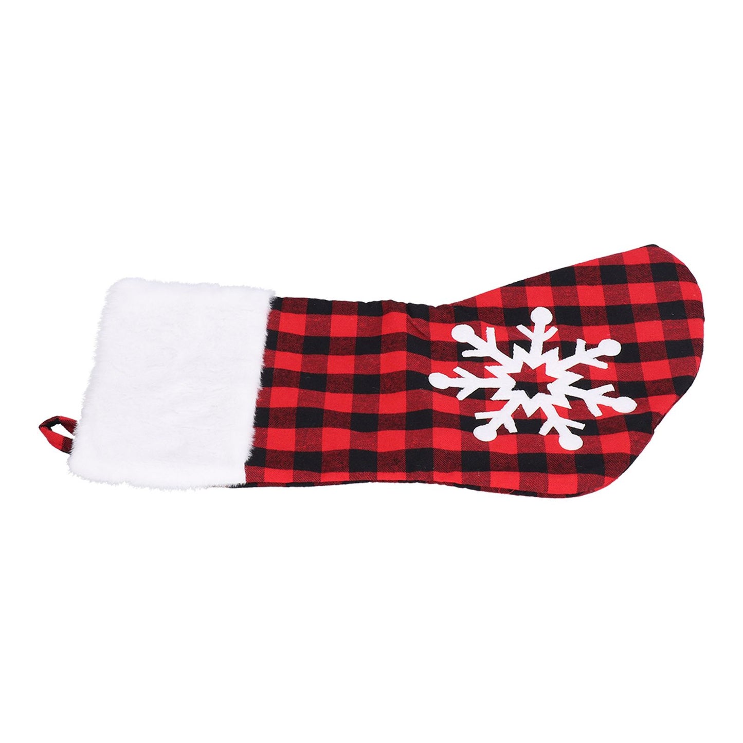 Christmas Stocking Gift Bags Cute Decals Large Capacity Exquisite Workmanship Brighter Color Large Christmas StockingSnowflake
