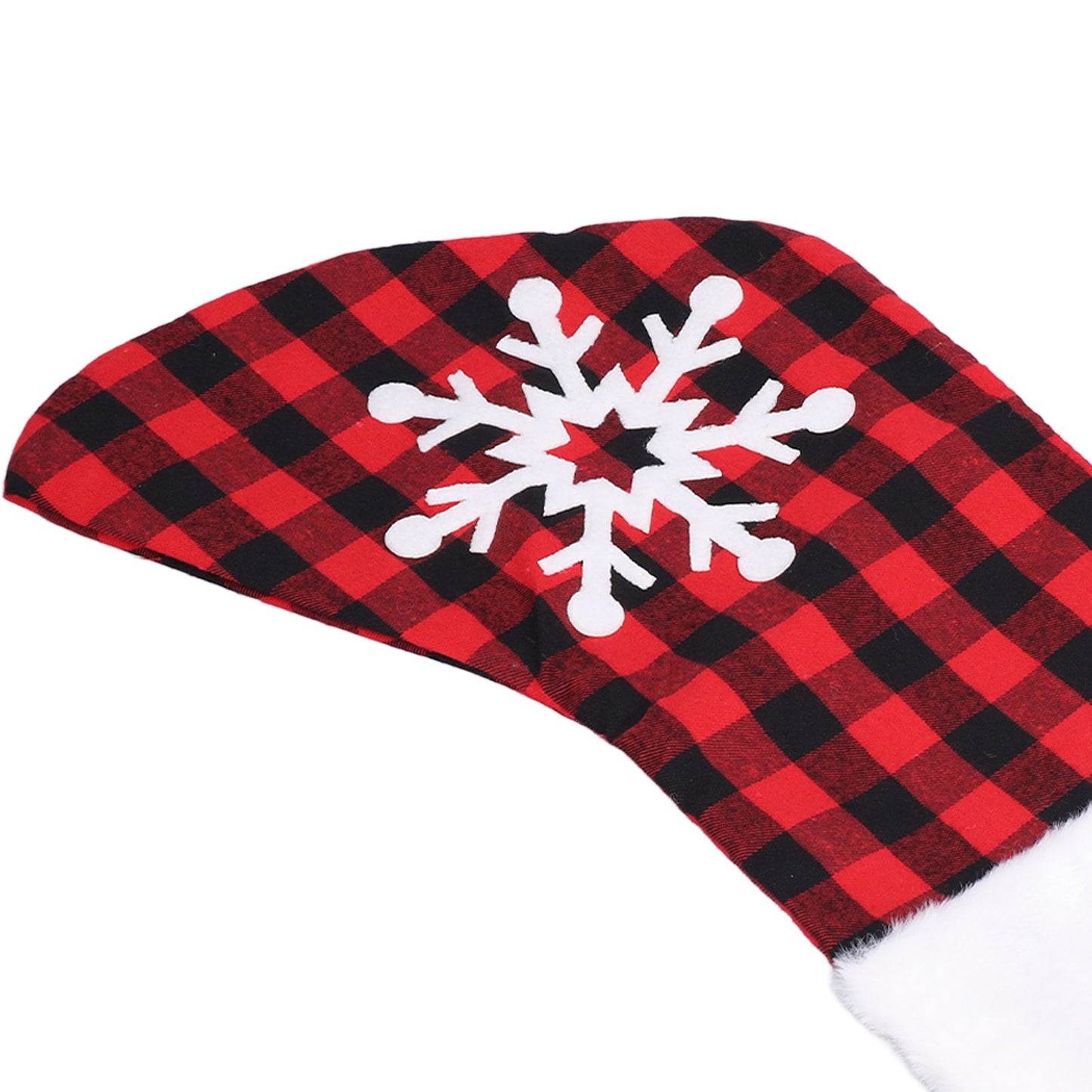 Christmas Stocking Gift Bags Cute Decals Large Capacity Exquisite Workmanship Brighter Color Large Christmas StockingSnowflake