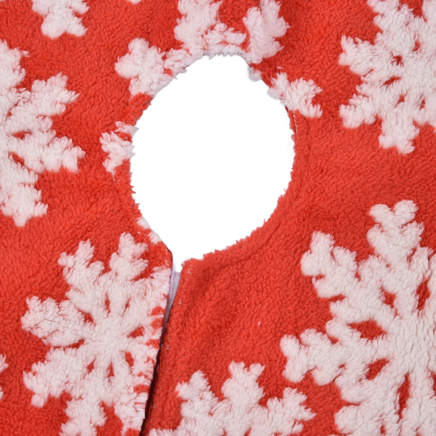 Christmas Tree Skirt White Snowflake Pattern Xmas Tree Mat for Holiday Party Decorations122cm/48.0in