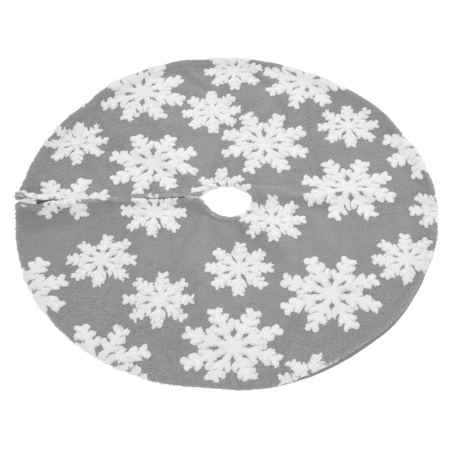 Christmas Tree Skirt Cute Snowflake Patterns Reused Beautiful Practical Christmas Tree Decorations for Decor Background78cm