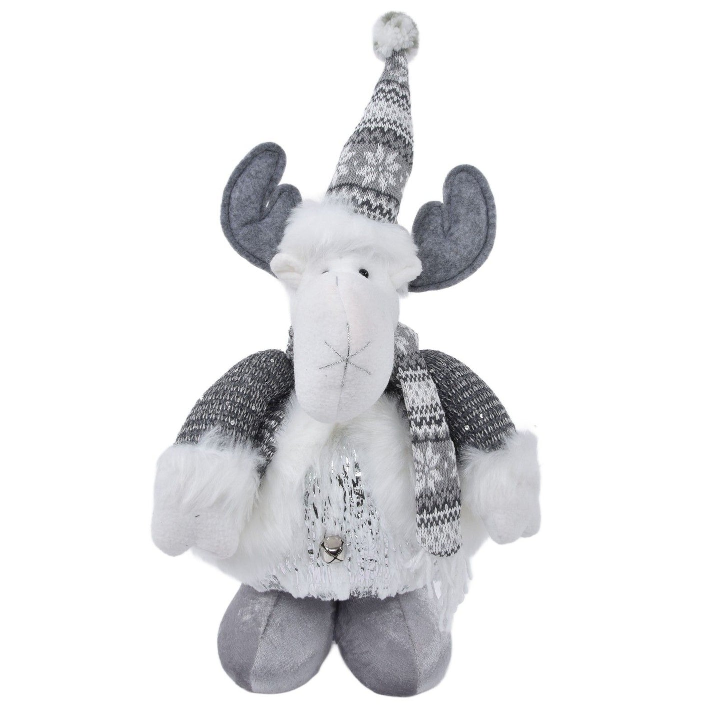 Retractable Christmas Elk Doll Polyester Christmas Ornament Gift Festival Decoration for Children Kids