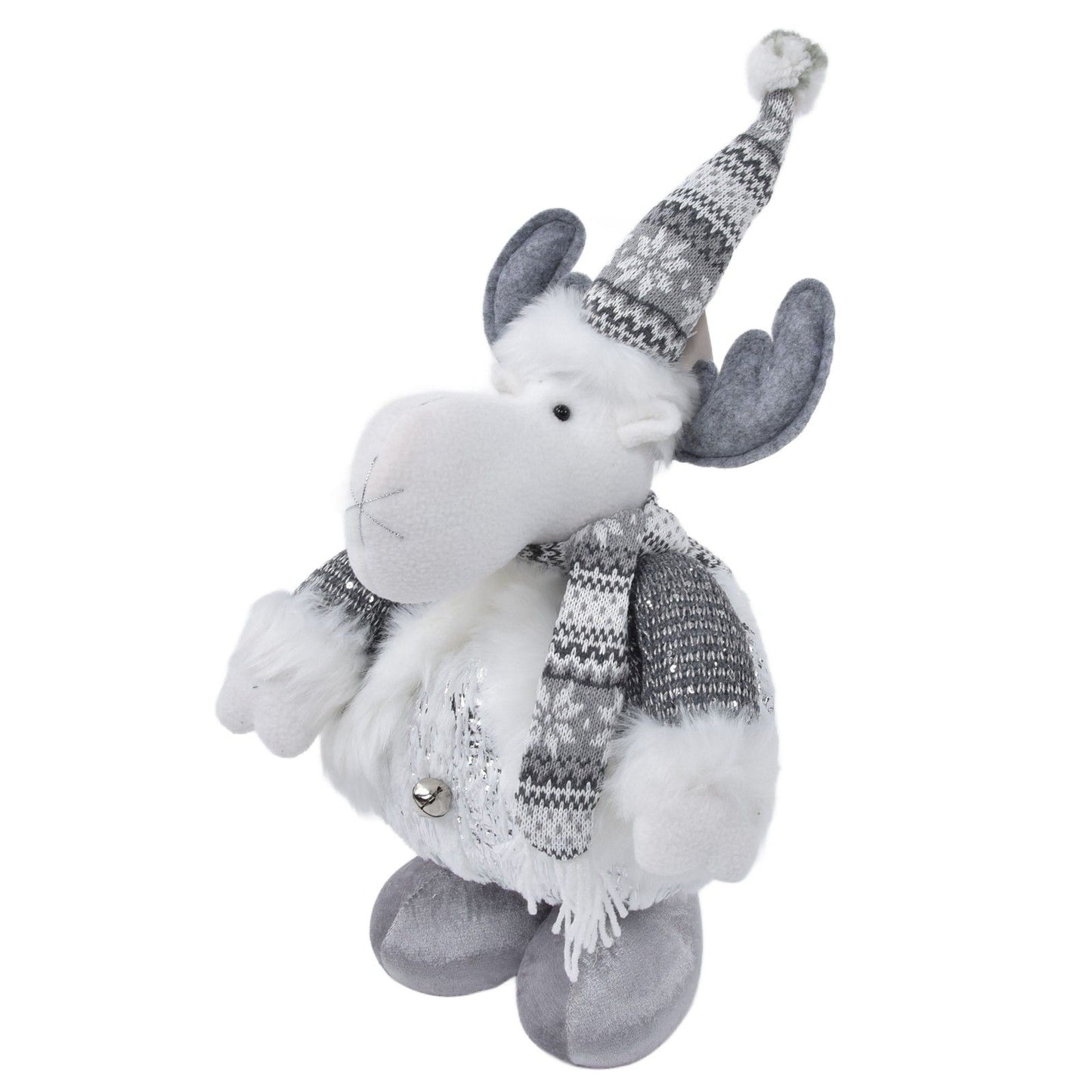 Retractable Christmas Elk Doll Polyester Christmas Ornament Gift Festival Decoration for Children Kids
