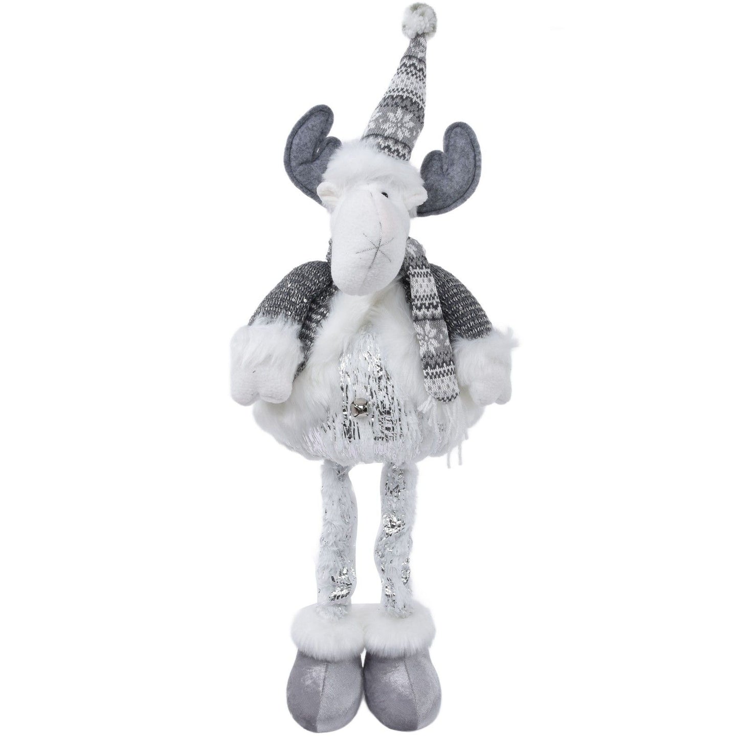 Retractable Christmas Elk Doll Polyester Christmas Ornament Gift Festival Decoration for Children Kids