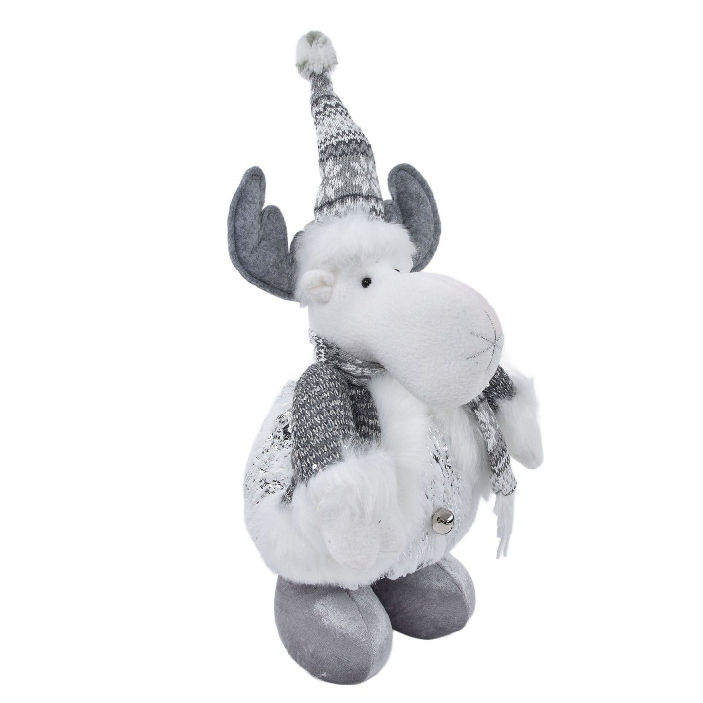 Retractable Christmas Elk Doll Polyester Christmas Ornament Gift Festival Decoration for Children Kids