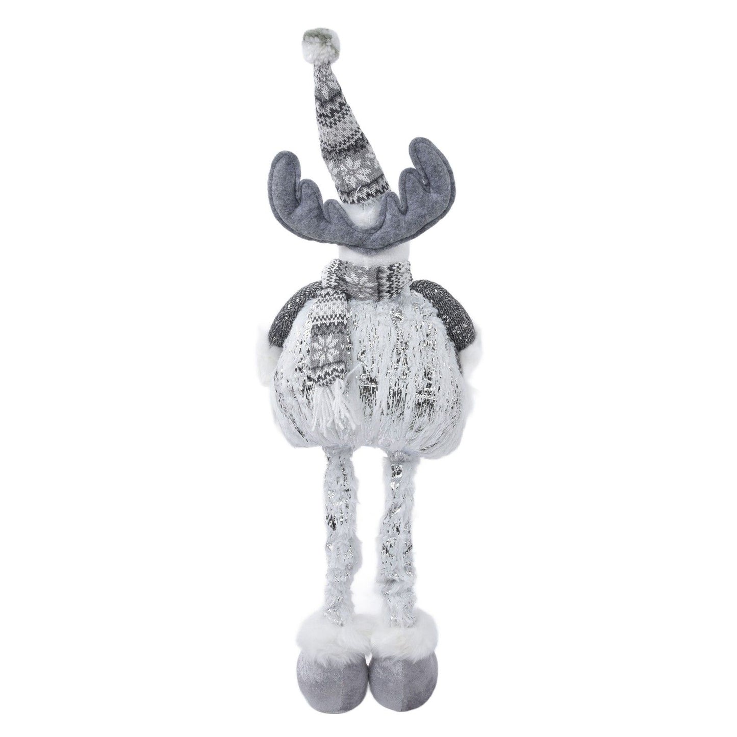 Retractable Christmas Elk Doll Polyester Christmas Ornament Gift Festival Decoration for Children Kids