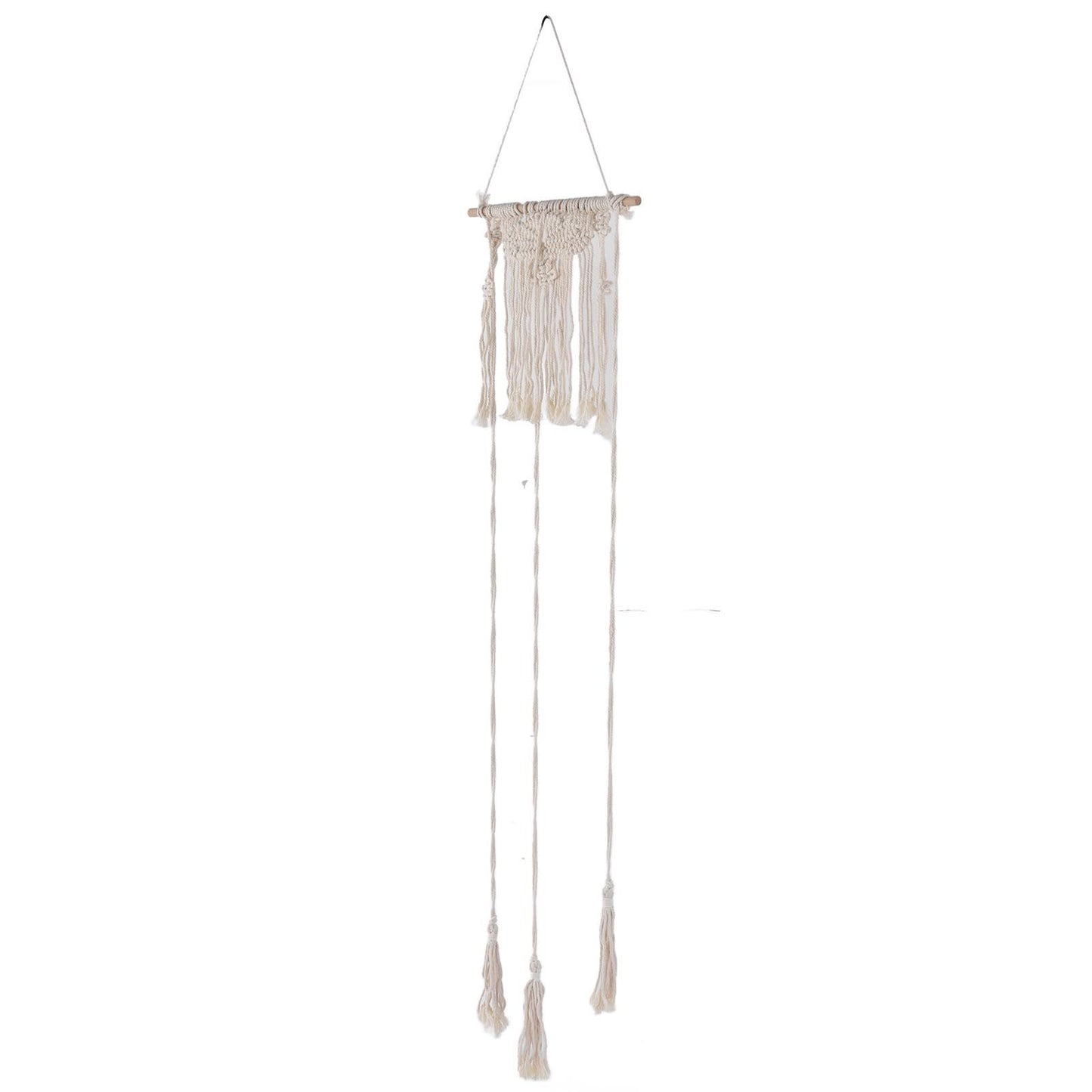 Boho Hat Wall Hanging Rack Cotton Rope Woven Bohemian Caps Holder for Home Office StudioType B