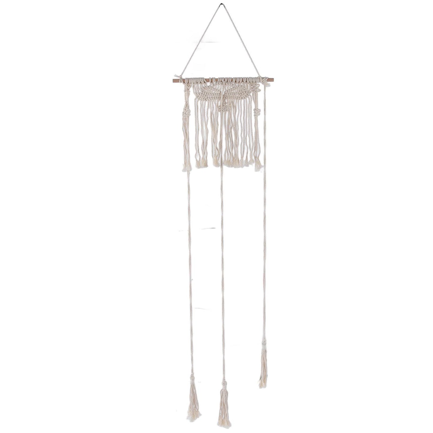 Boho Hat Wall Hanging Rack Cotton Rope Woven Bohemian Caps Holder for Home Office StudioType B