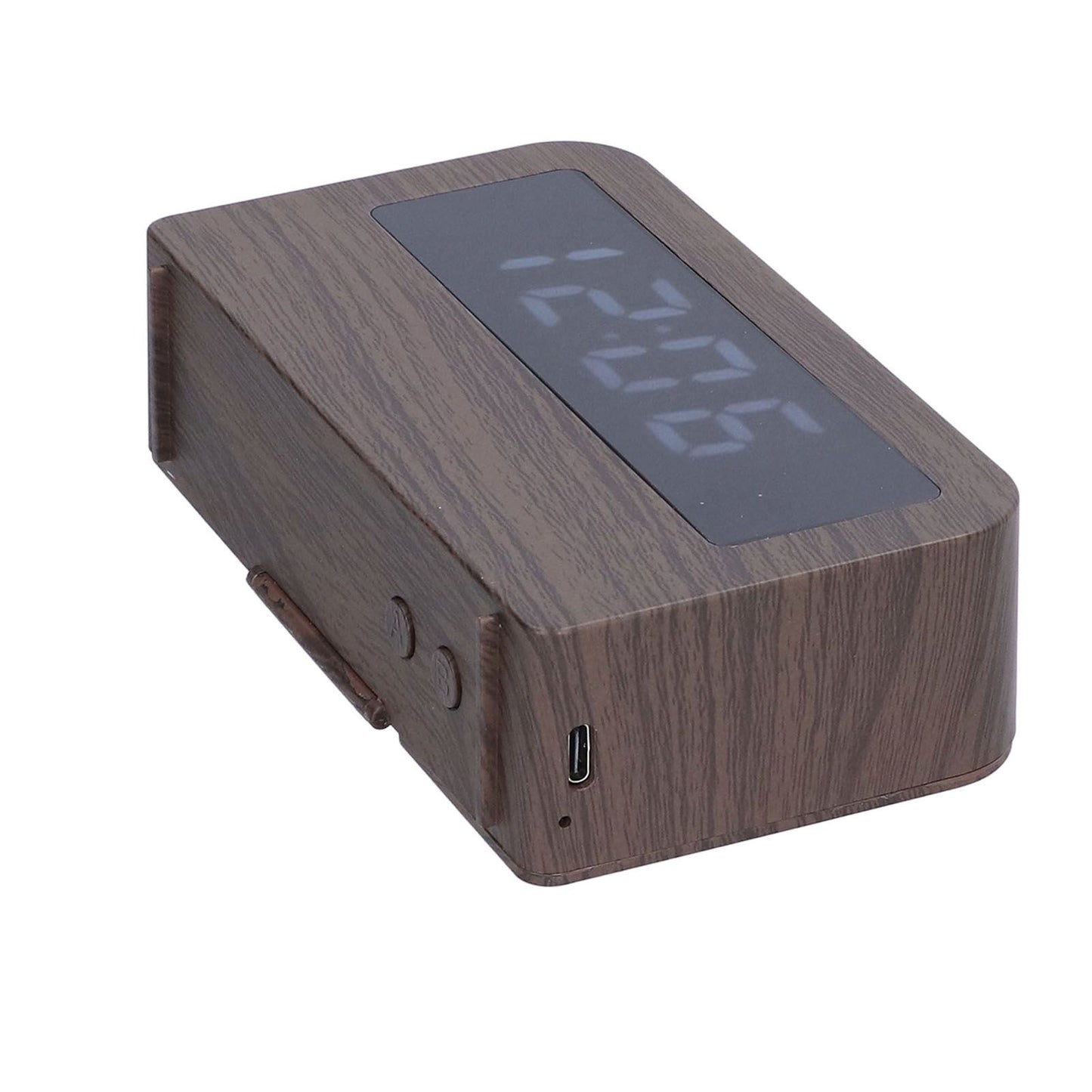 Wooden Clock Multifunctional Digital Backlight Environmental Friendly Compact Design Night LightWood Grain