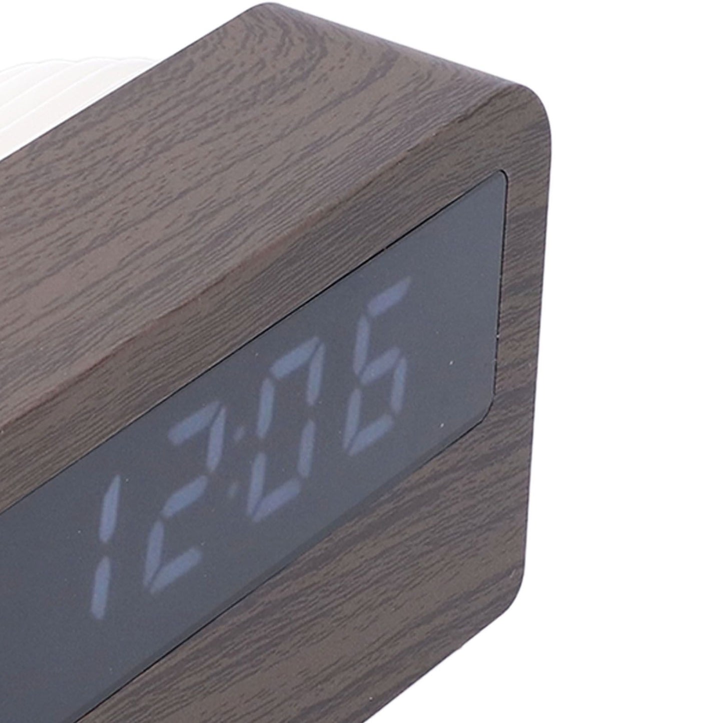 Wooden Clock Multifunctional Digital Backlight Environmental Friendly Compact Design Night LightWood Grain