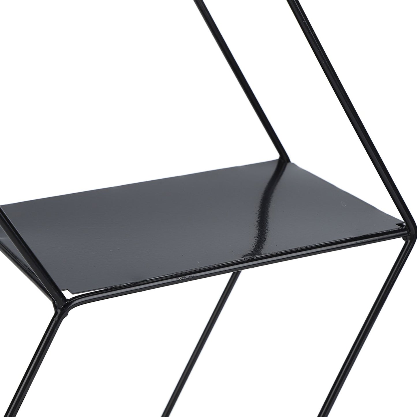 Hex Shelves Simple Wrought Iron Hexagonal Bedroom Living Room Office Wall Shelf DecorationBlack