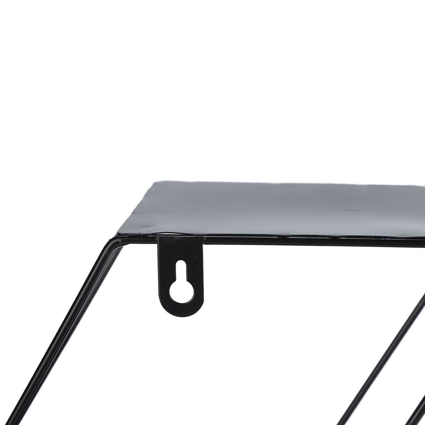 Hex Shelves Simple Wrought Iron Hexagonal Bedroom Living Room Office Wall Shelf DecorationBlack