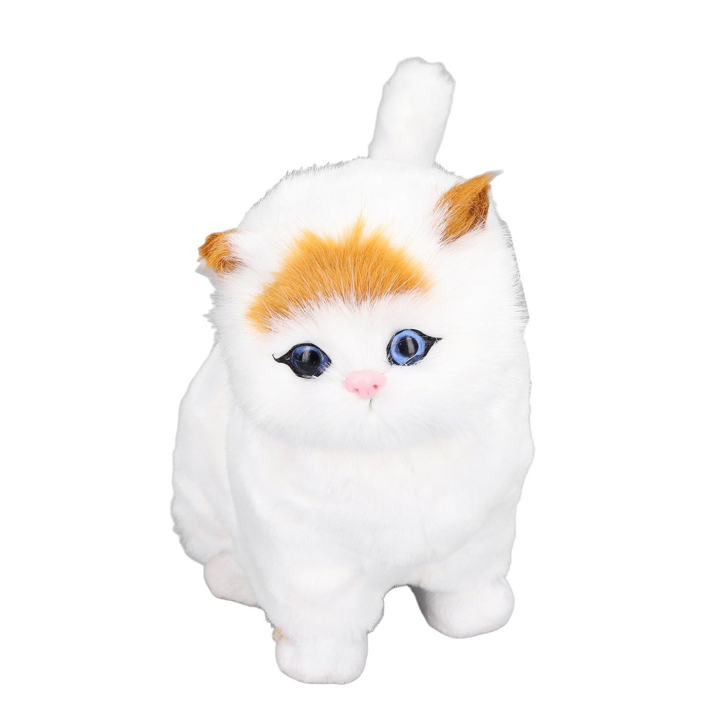 Simulation Animal Lovely Lifelike Simulation Animal Cat Doll with Sound for Kids Gift Home Decoration