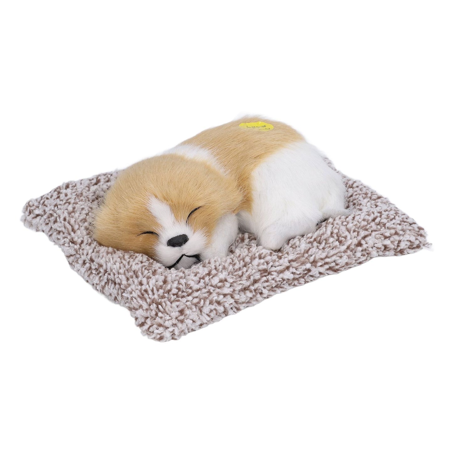 Realistic Sleeping Dog Adorable Sleeping Puppy Children Toys Decorations Gifts for Boys GirlsDirt White Block Nap Dog