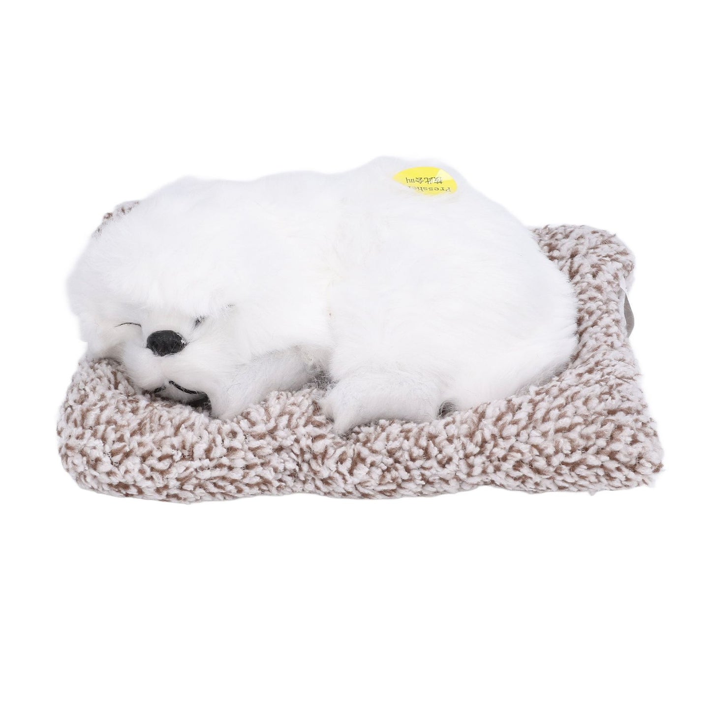 Realistic Sleeping Dog Adorable Sleeping Puppy Children Toys Decorations Gifts for Boys GirlsWhite Pekingese