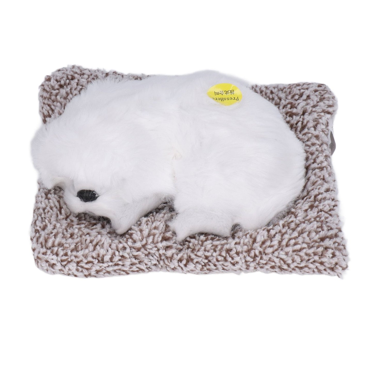 Realistic Sleeping Dog Adorable Sleeping Puppy Children Toys Decorations Gifts for Boys GirlsWhite Pekingese