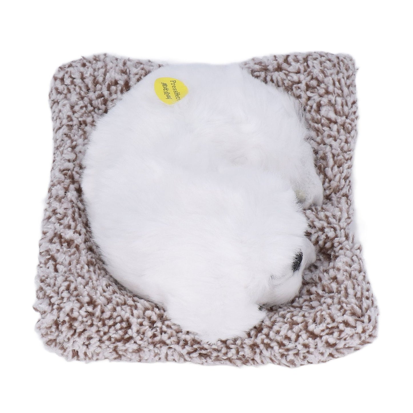 Realistic Sleeping Dog Adorable Sleeping Puppy Children Toys Decorations Gifts for Boys GirlsWhite Pekingese