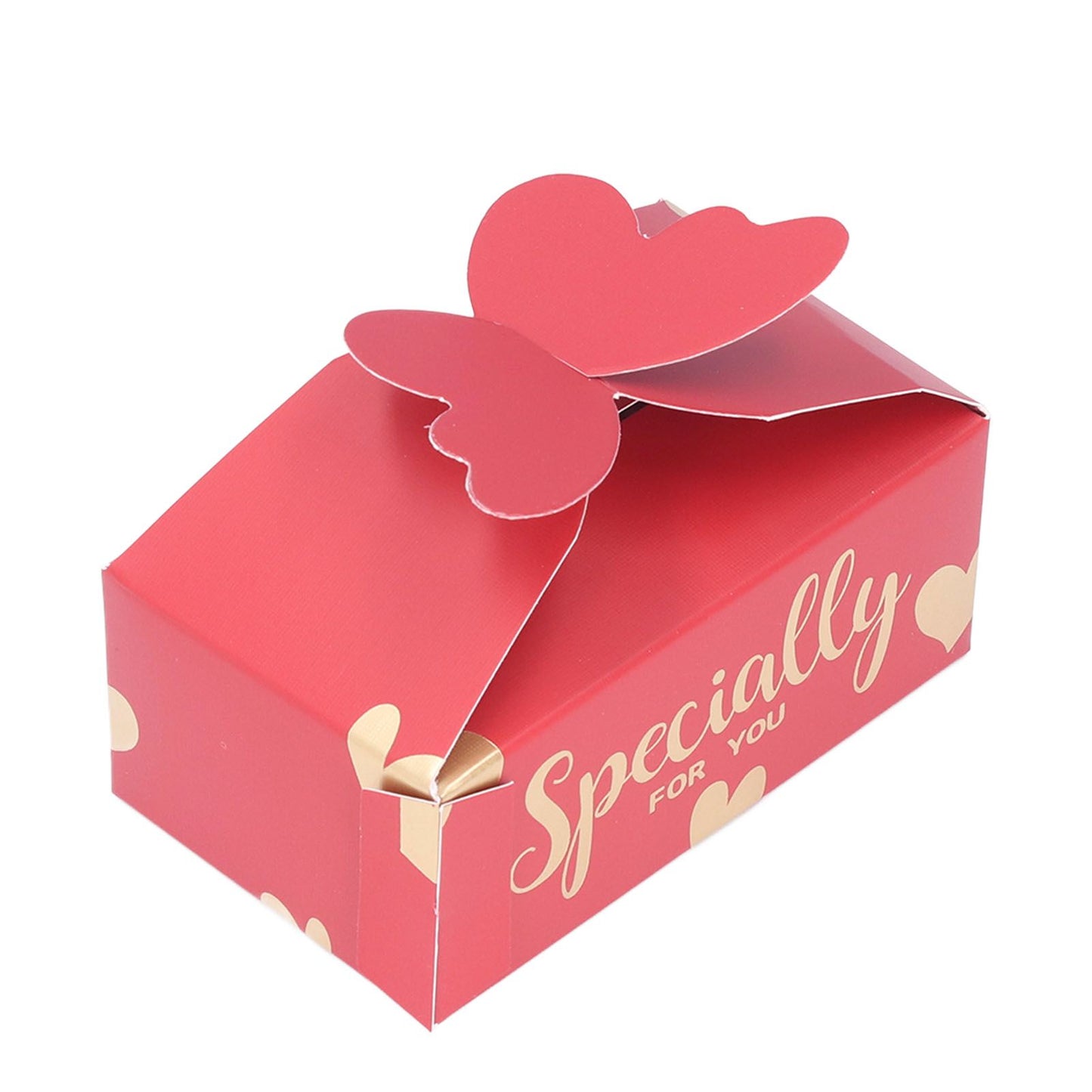 50pcs Favor Boxes Safe Durable Exquisite Lovely Gold Red Compact Portable Wedding Bags for Parties Birthdays