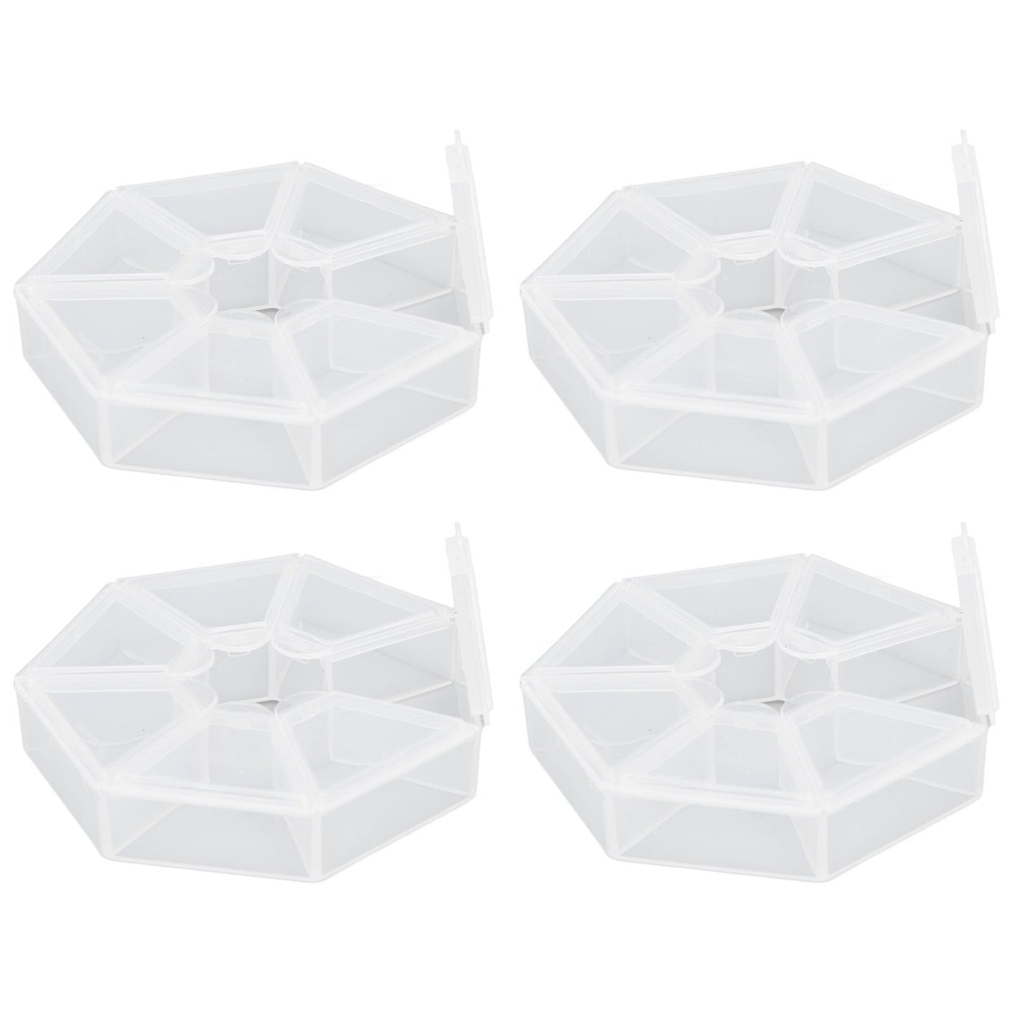 7 Grids Storage Box Clear Plastic Organizer Containers for Fishing Jewelry Pills