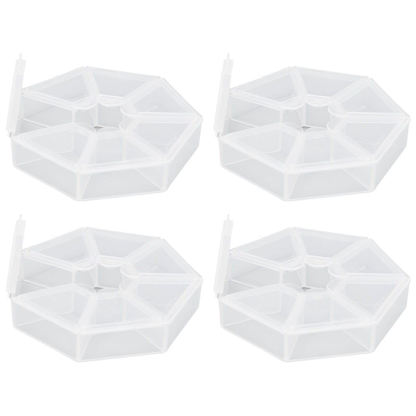 7 Grids Storage Box Clear Plastic Organizer Containers for Fishing Jewelry Pills