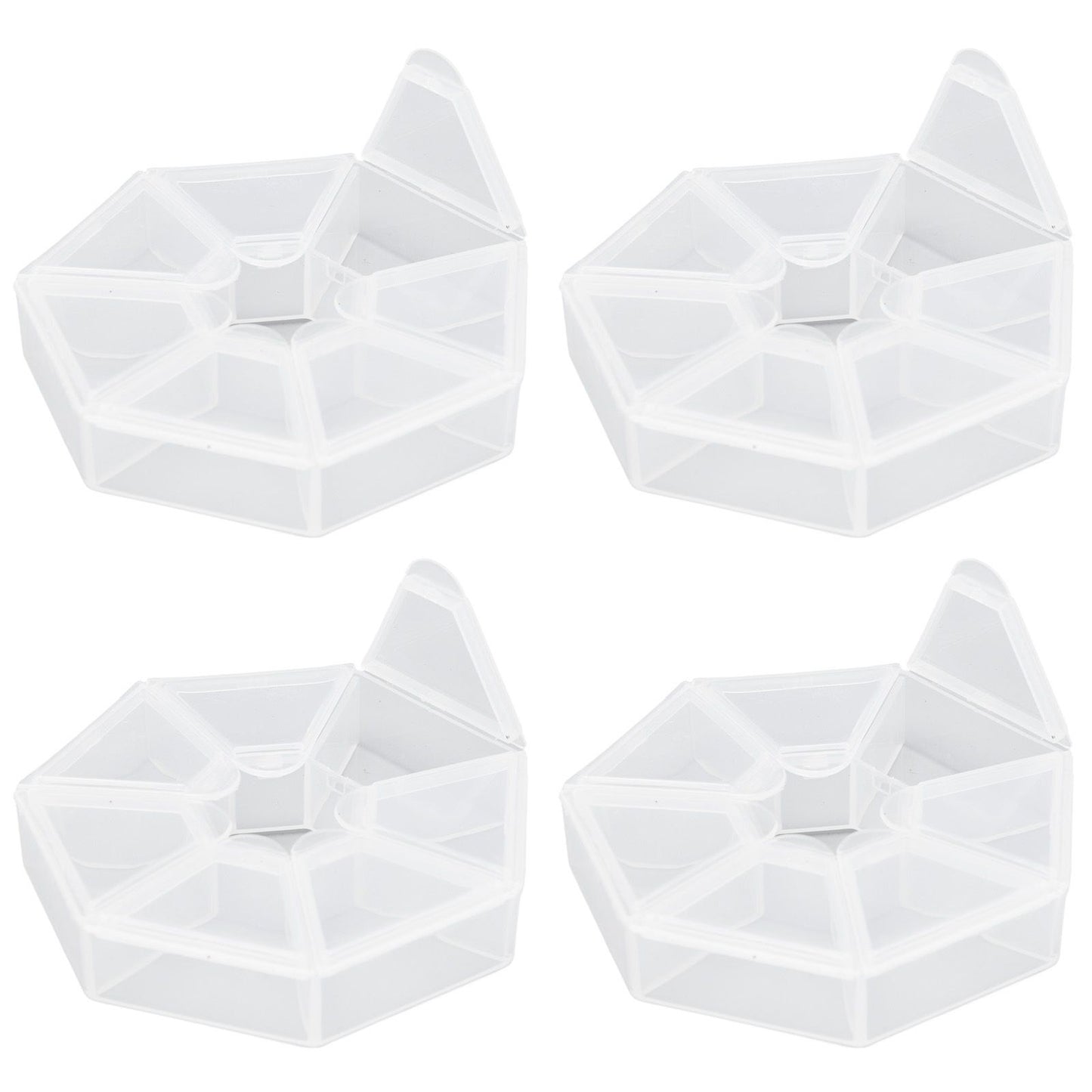 7 Grids Storage Box Clear Plastic Organizer Containers for Fishing Jewelry Pills