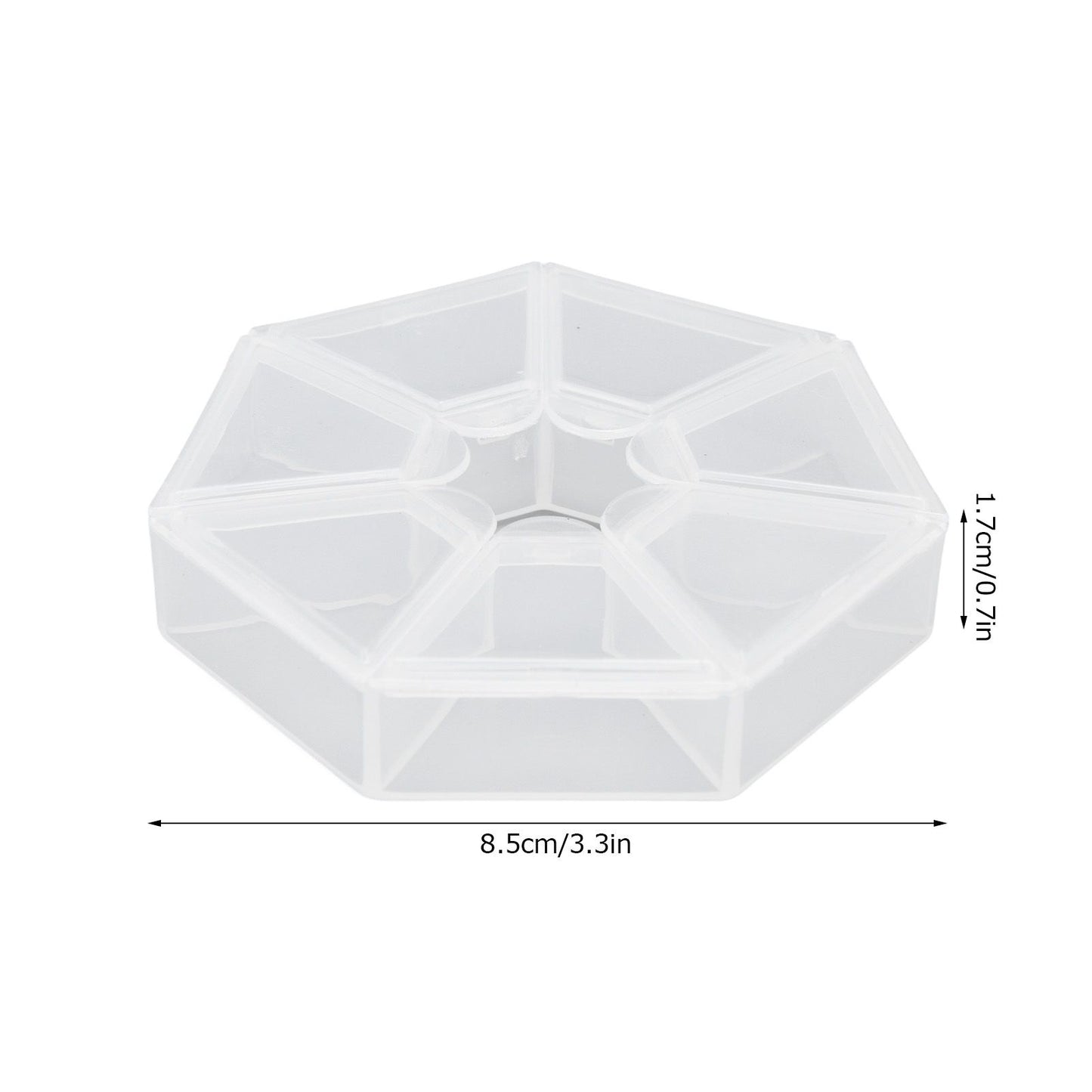 7 Grids Storage Box Clear Plastic Organizer Containers for Fishing Jewelry Pills