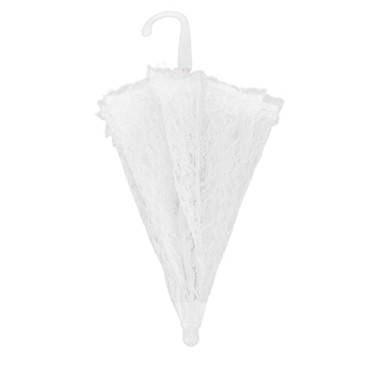 Lace Umbrella White Bridal Wedding Embroidery Umbrella Dance Decorated Umbrella for Stage Performance