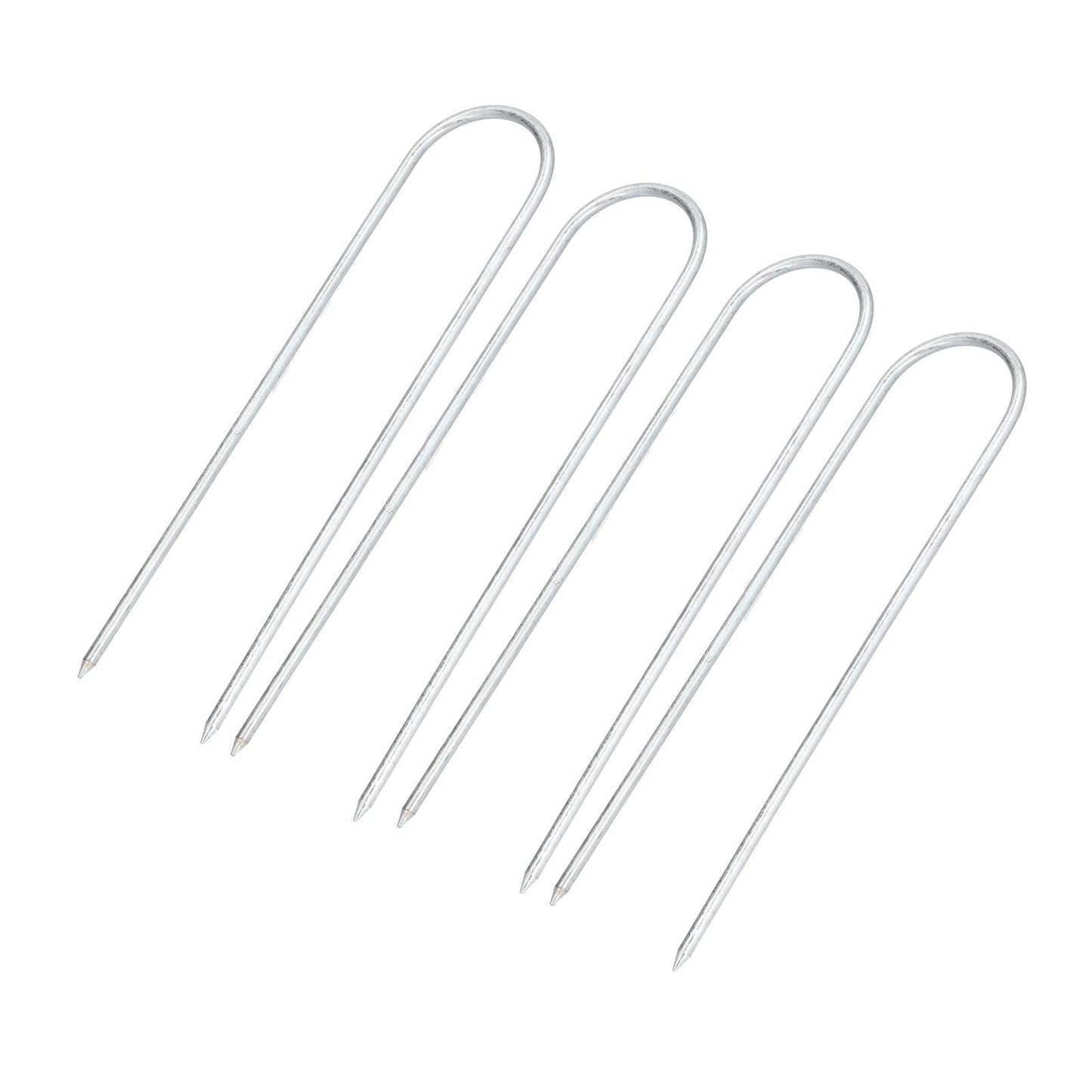 Garden Staples Galvanized U Shaped Garden Fencing Peg for Greenhouses Lawns Gardens