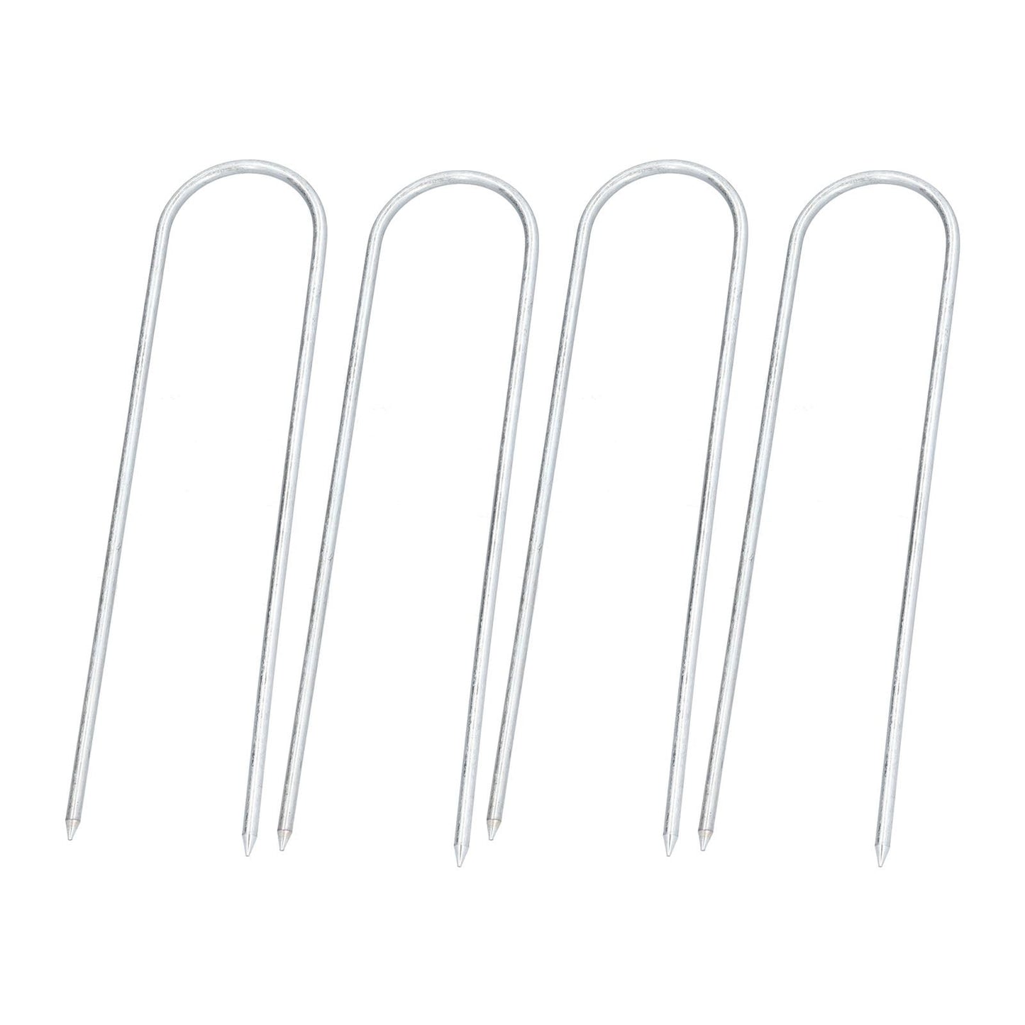 Garden Staples Galvanized U Shaped Garden Fencing Peg for Greenhouses Lawns Gardens