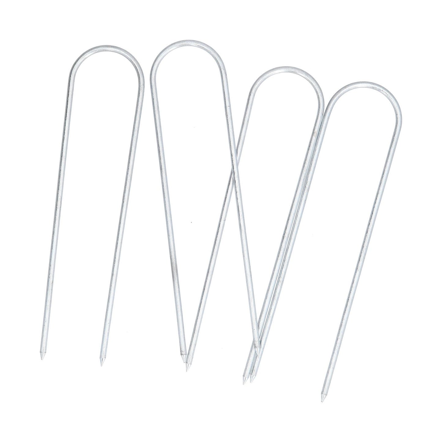 Garden Staples Galvanized U Shaped Garden Fencing Peg for Greenhouses Lawns Gardens