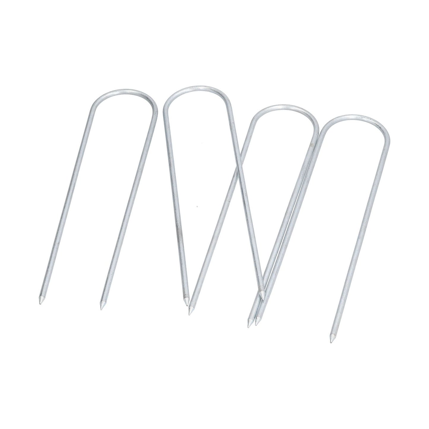 Garden Staples Galvanized U Shaped Garden Fencing Peg for Greenhouses Lawns Gardens