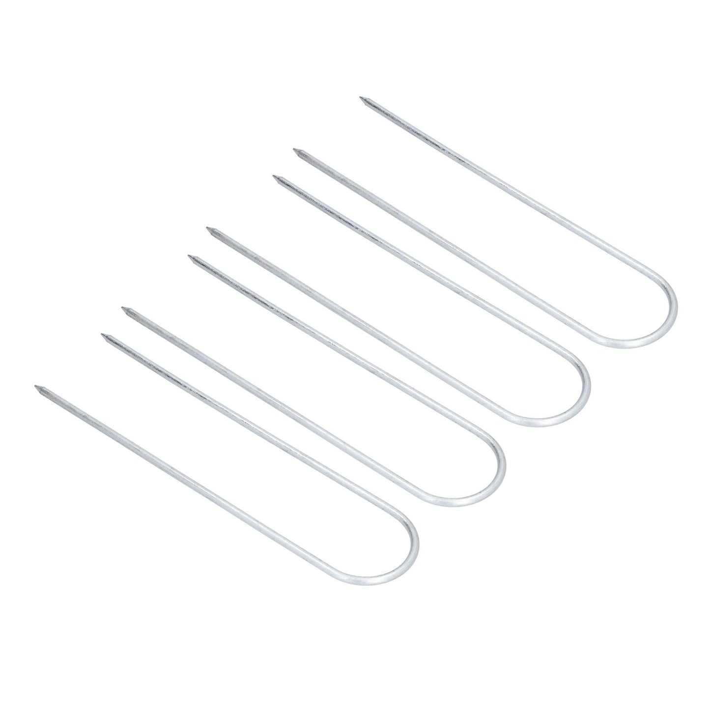 Garden Staples Galvanized U Shaped Garden Fencing Peg for Greenhouses Lawns Gardens