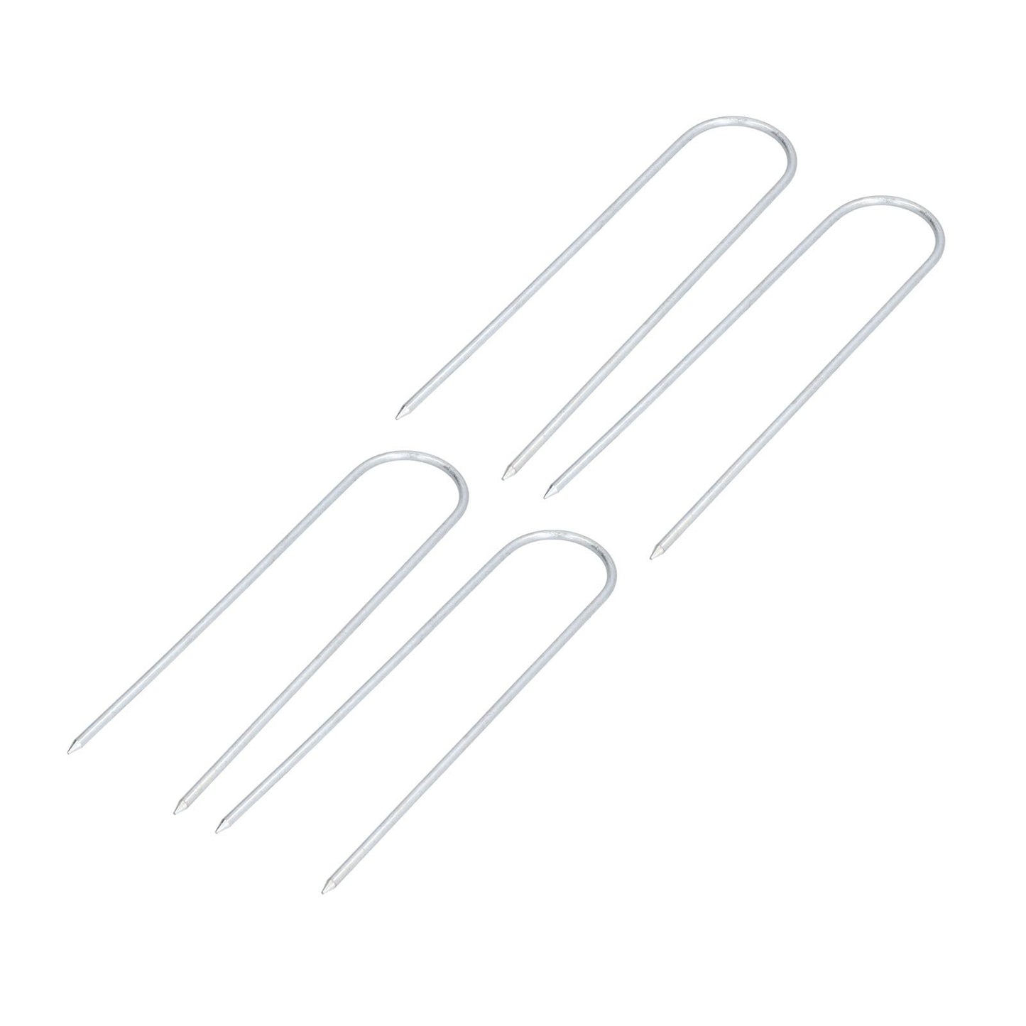 Garden Staples Galvanized U Shaped Garden Fencing Peg for Greenhouses Lawns Gardens