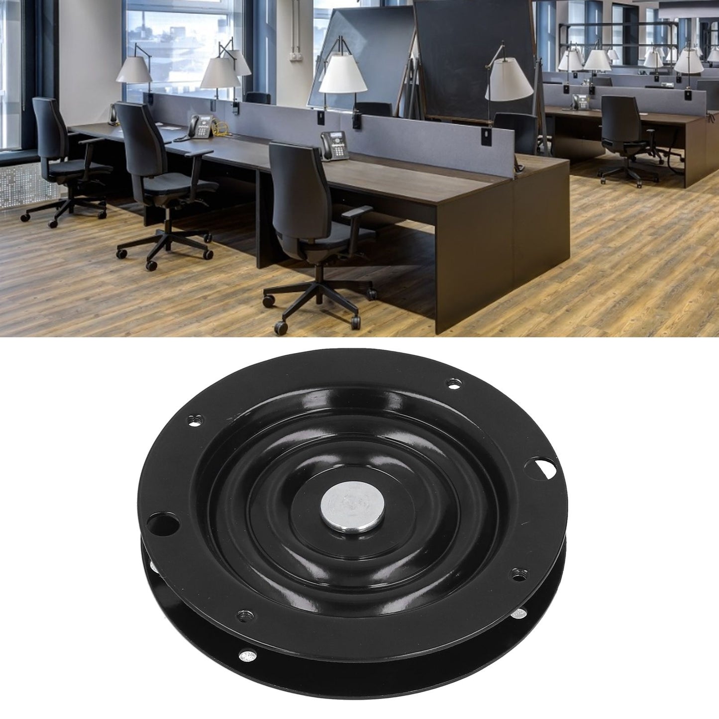 Swivel Ball Bearing Plate Replacement Full Bead Seat Swivel Turntable Bearing for Furniture Chairs Bar Chairs 6 Inches