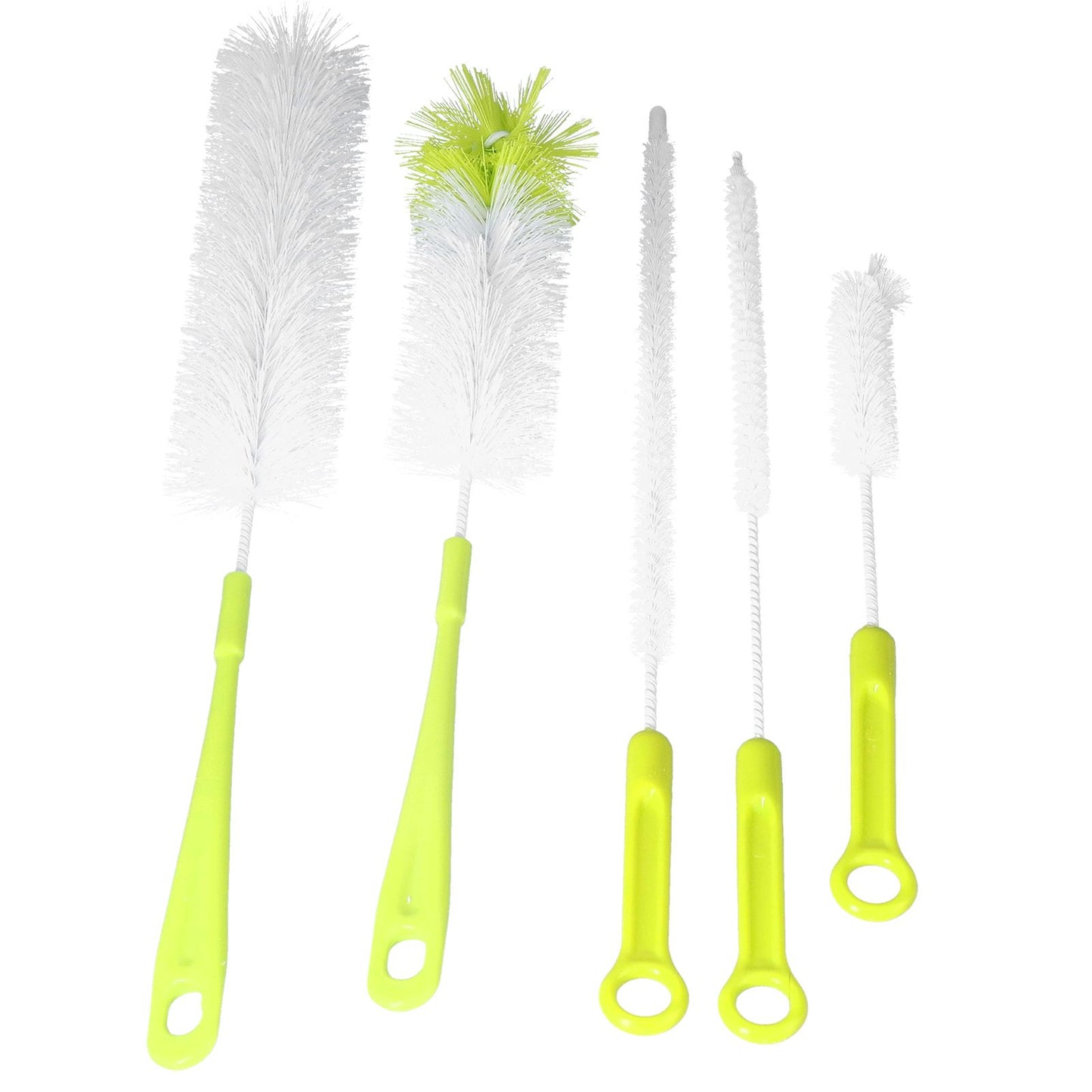 Water Bottle Brush 5pcs Long Handle Cleaning Brush for Narrow Neck Water Bottle Baby Bottle Coffee GrinderGreen