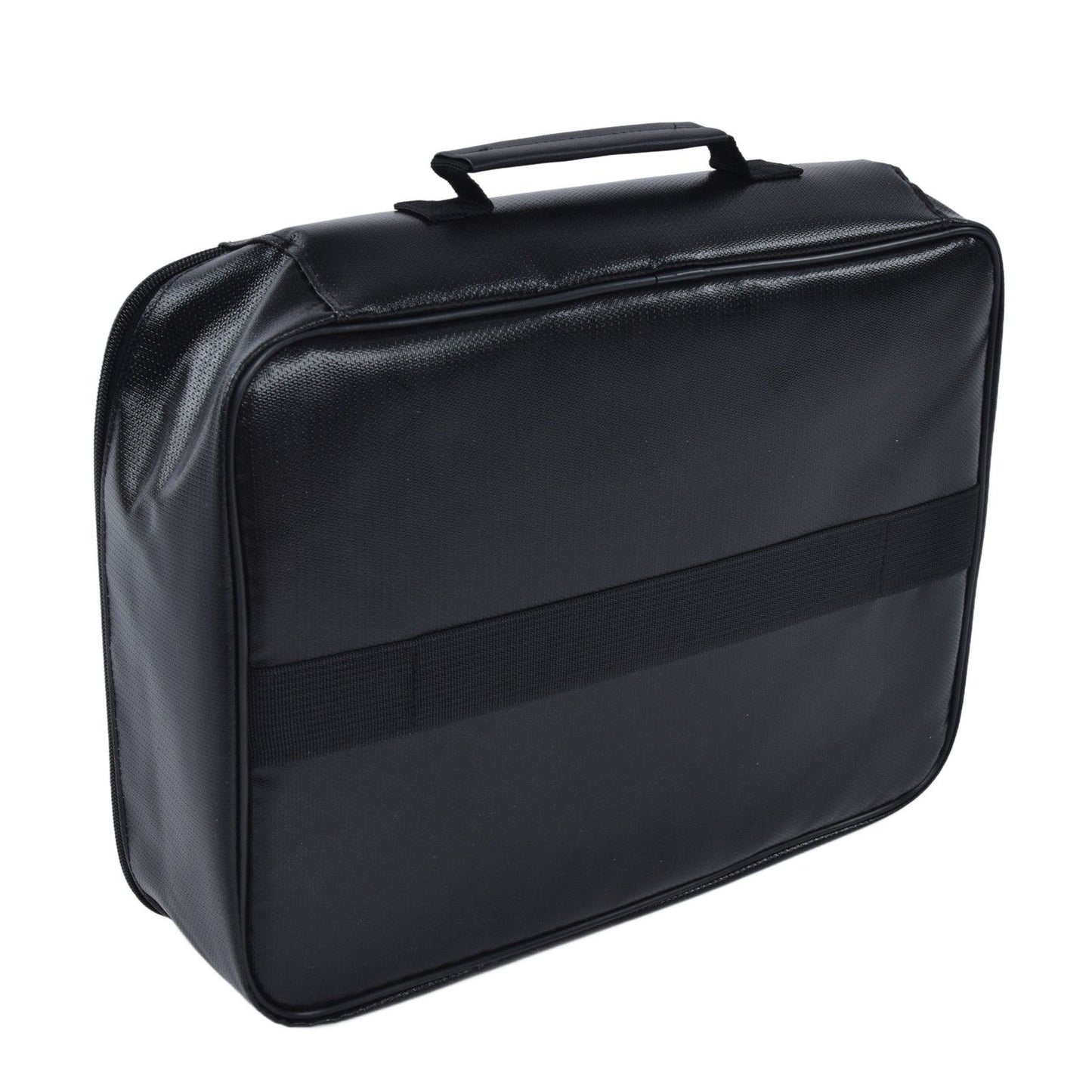 Fireproof Document Bag Pouch Portable File Safe Organizer Large Capacity Storage Box Case with LockBlack
