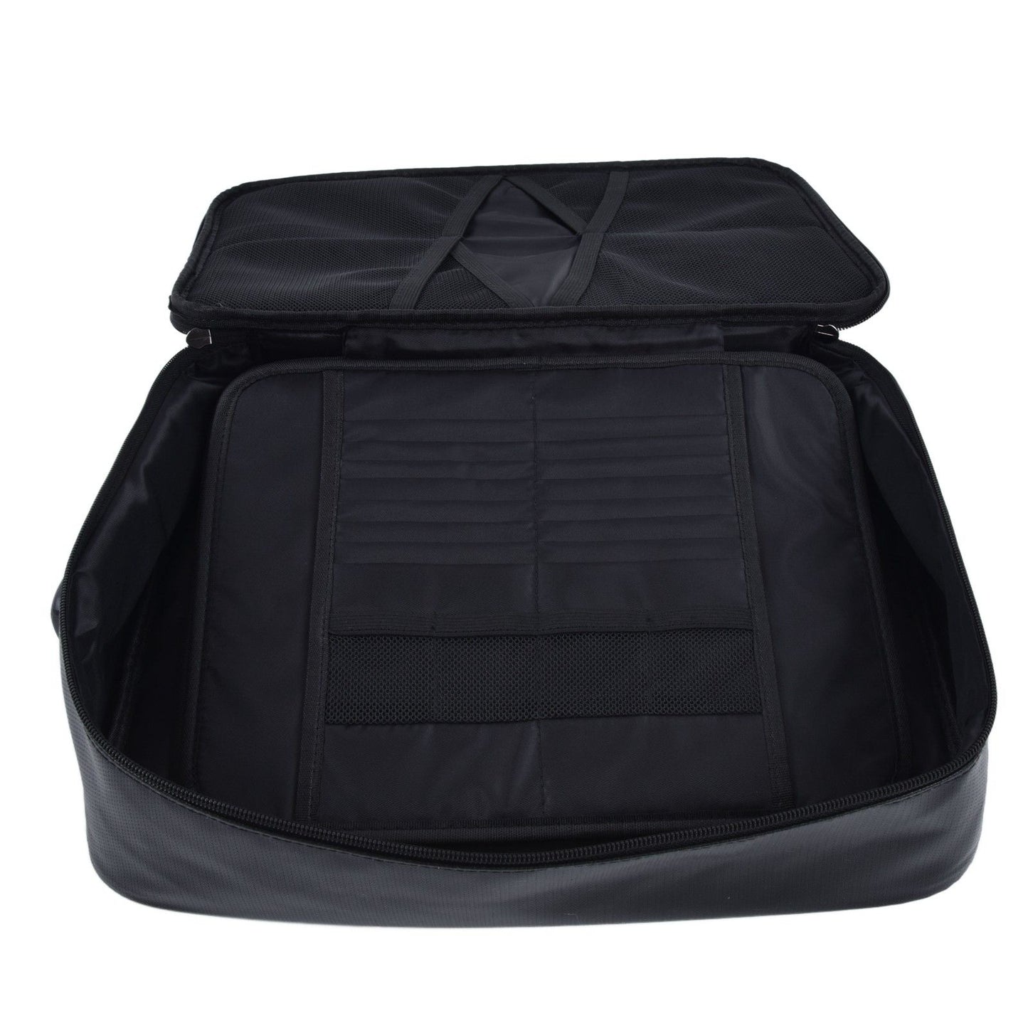 Fireproof Document Bag Pouch Portable File Safe Organizer Large Capacity Storage Box Case with LockBlack
