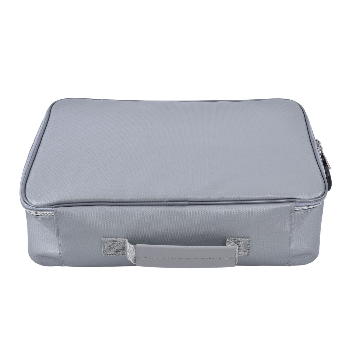 Fireproof Document Bag Pouch Portable File Safe Organizer Large Capacity Storage Box Case with LockSilver