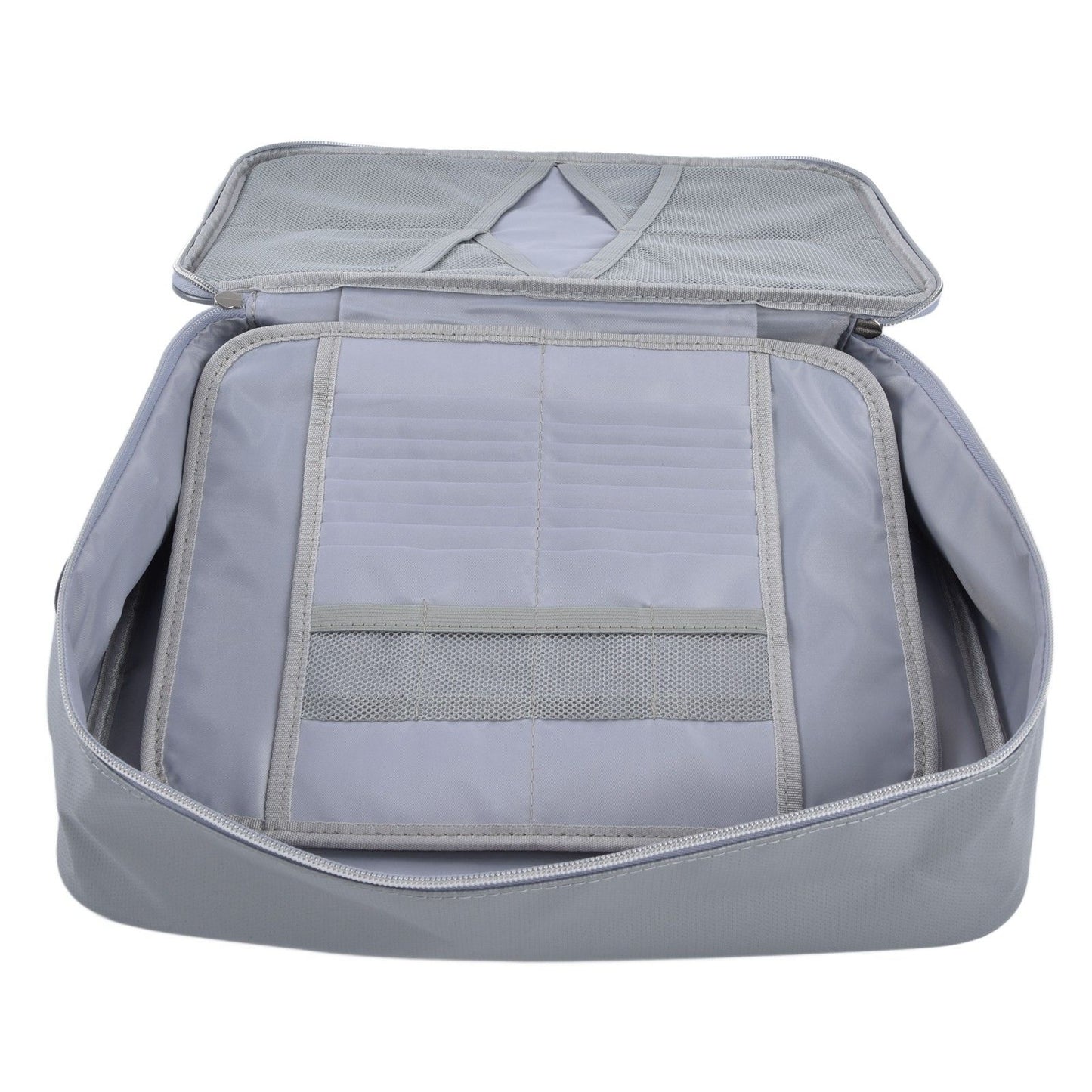 Fireproof Document Bag Pouch Portable File Safe Organizer Large Capacity Storage Box Case with LockSilver