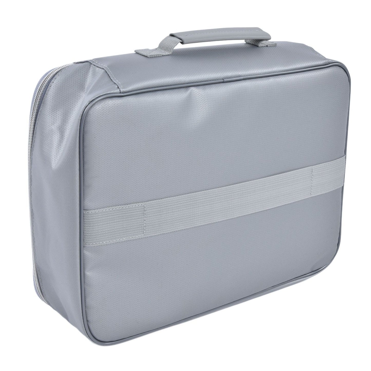 Fireproof Document Bag Pouch Portable File Safe Organizer Large Capacity Storage Box Case with LockSilver