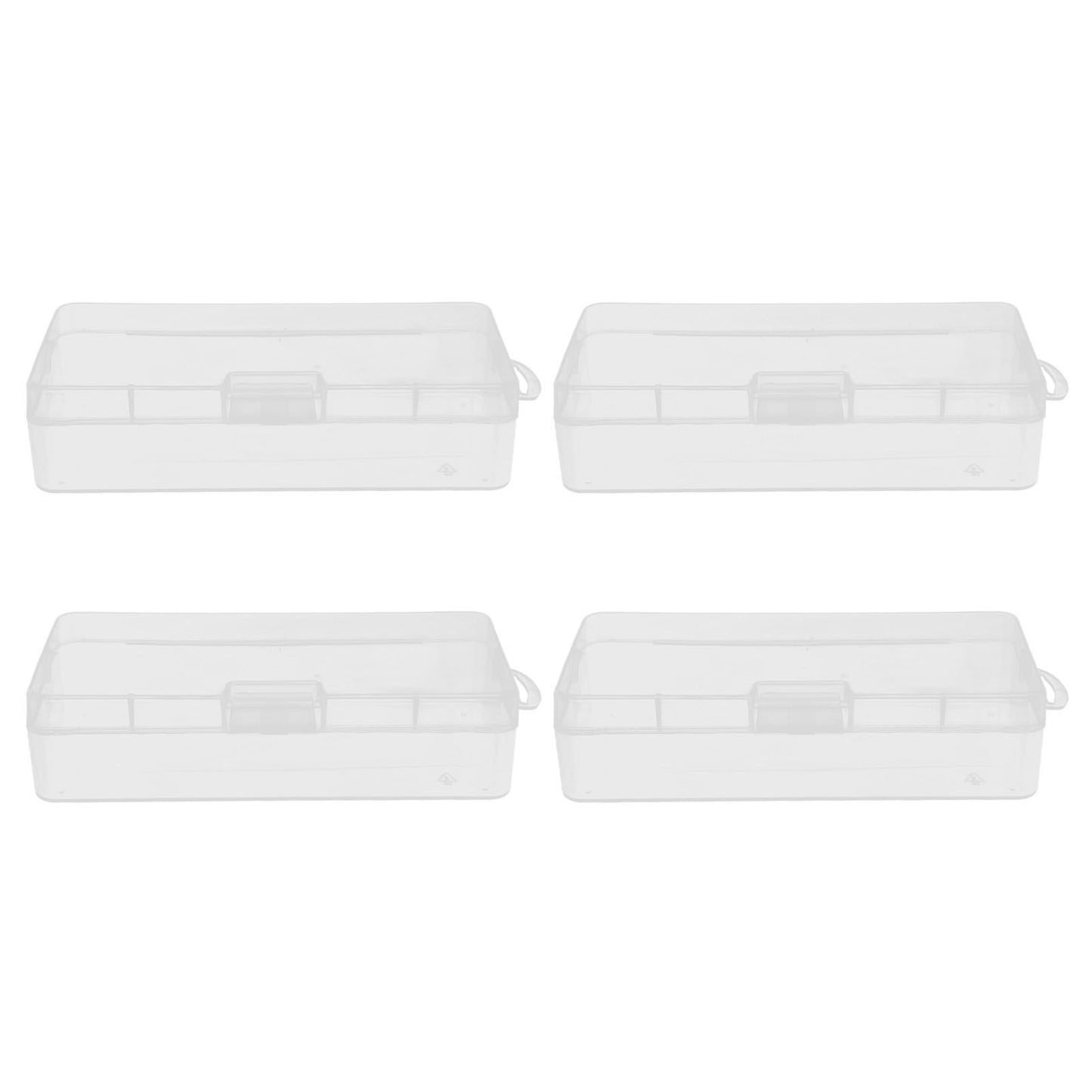 Transparent Storage Box Clear Plastic Container with Hinged Cover for Small ObjectsCrafts Beads Jewelry