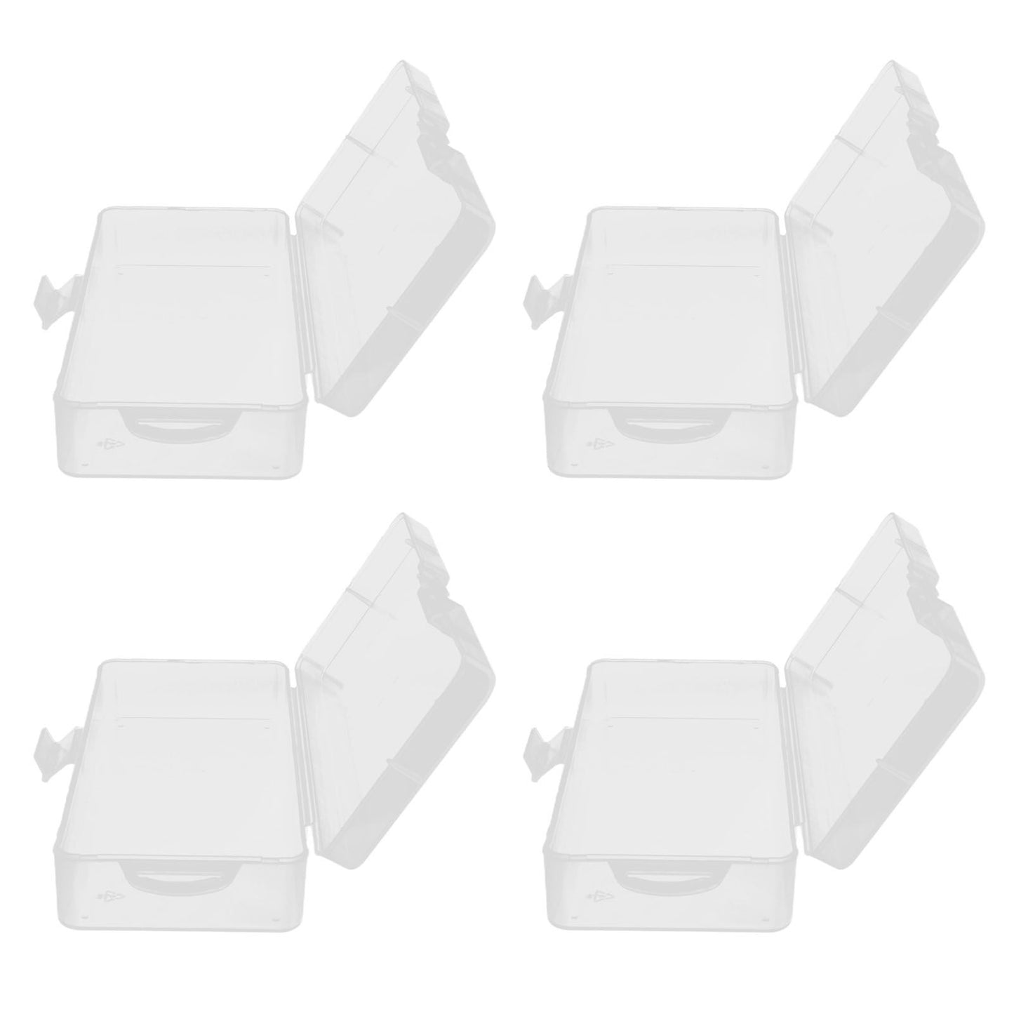Transparent Storage Box Clear Plastic Container with Hinged Cover for Small ObjectsCrafts Beads Jewelry