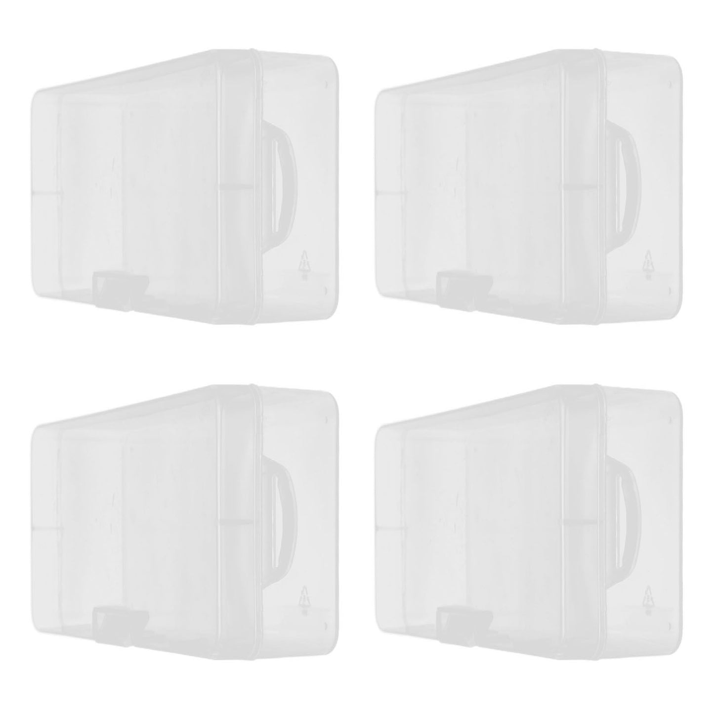 Transparent Storage Box Clear Plastic Container with Hinged Cover for Small ObjectsCrafts Beads Jewelry