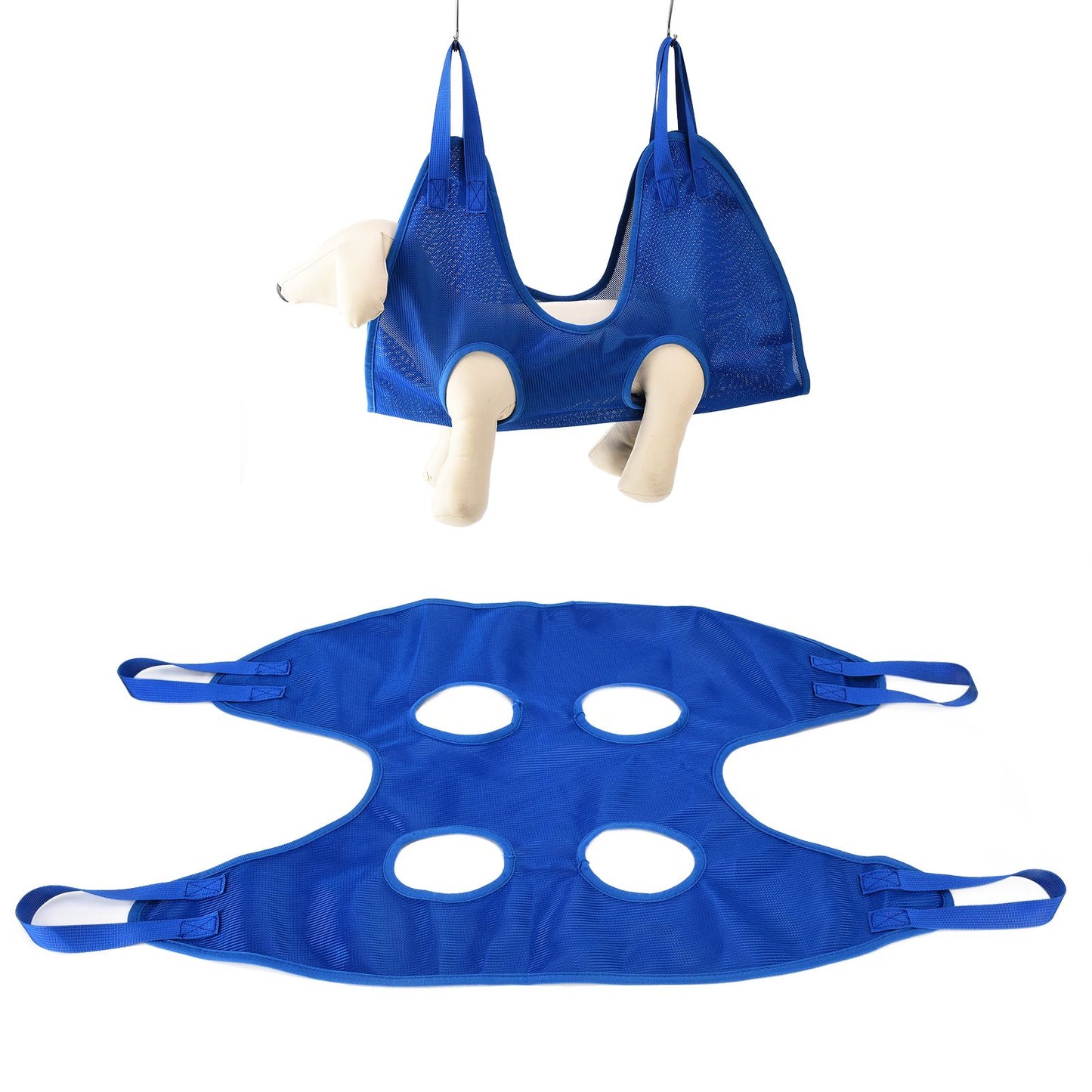 Dog Grooming Sling Multifunctional Pet Grooming Hammock Helper for Bathing Washing Grooming and Trimming NailBlue S