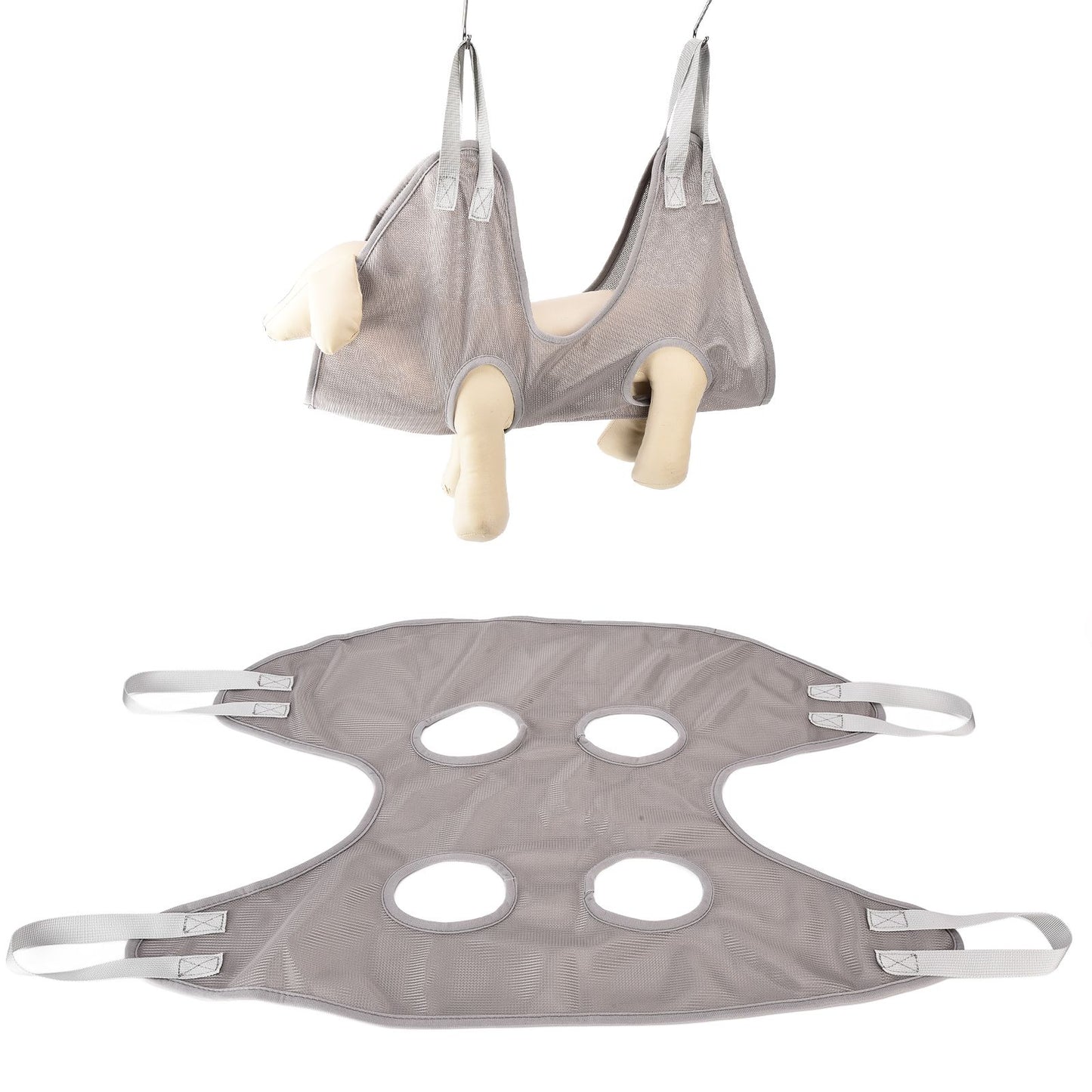 Dog Grooming Sling Multifunctional Pet Grooming Hammock Helper for Bathing Washing Grooming and Trimming NailGrey M
