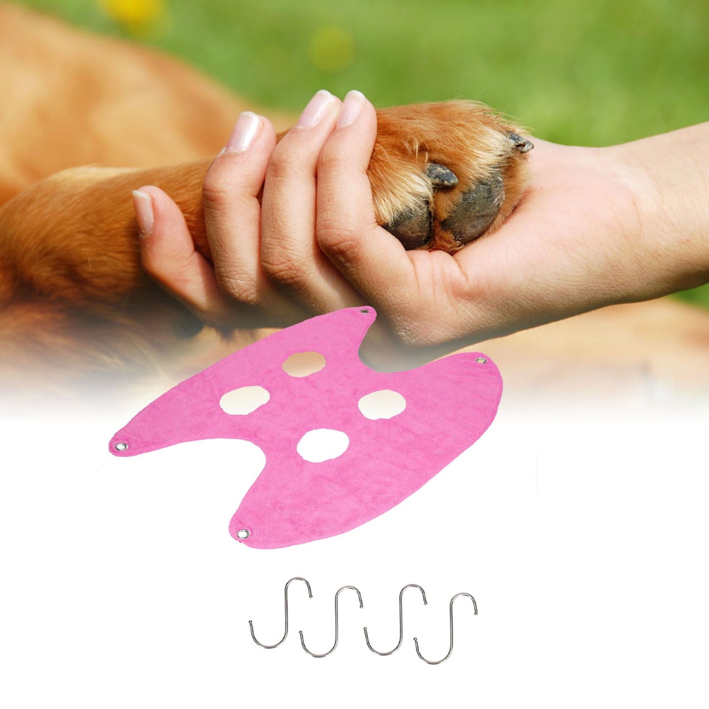 Pet Grooming Sling Dog Grooming Sling Hammock Helper for Bathing Washing Nail ClippingL Rose Red