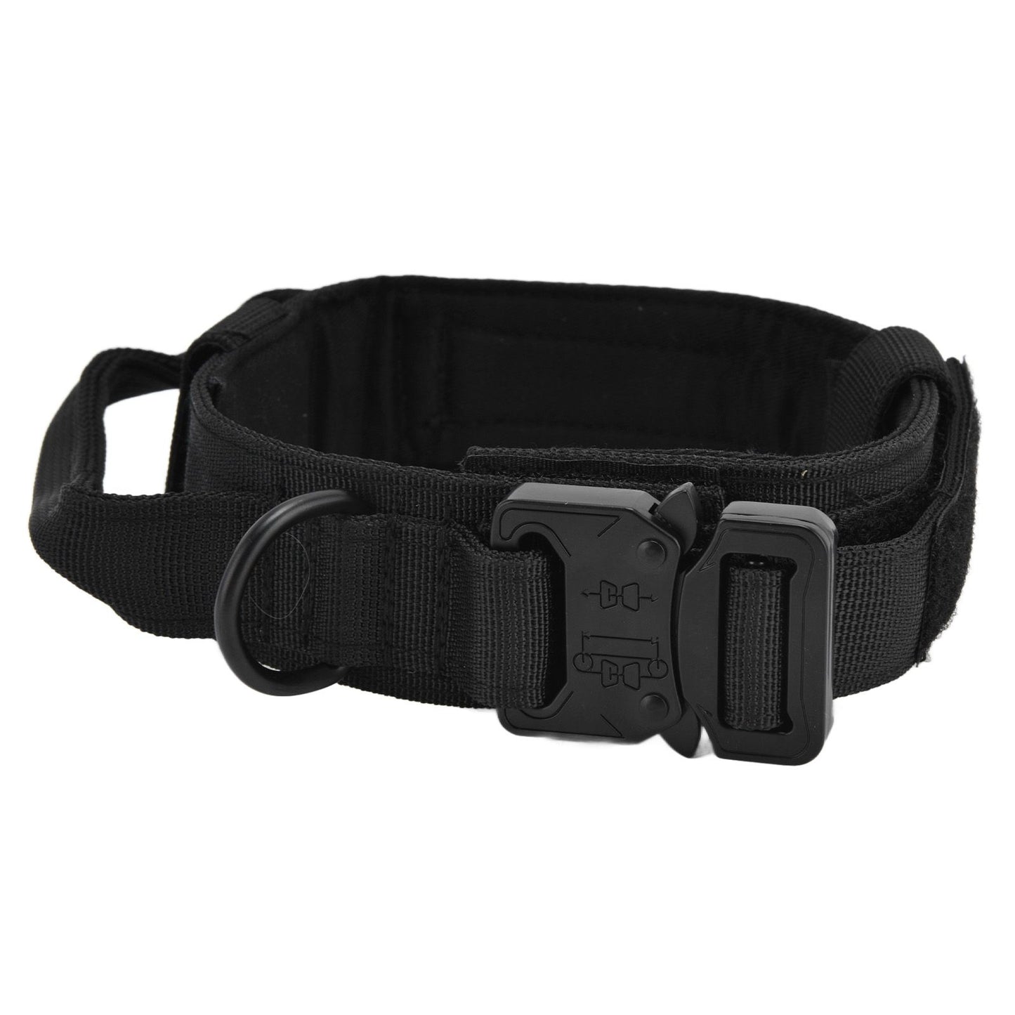 Traction Dog Collar with Buckle Nylon Iron Training Hunting Collar Pet Accessory for OutdoorBlack XL