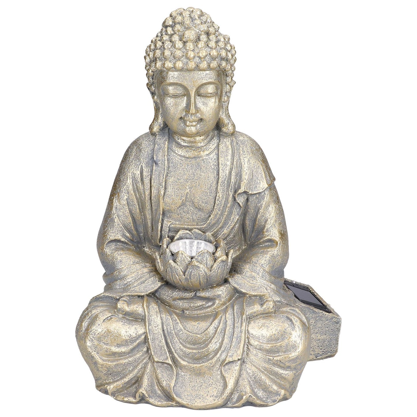 Home Buddha Garden Light Solar Powered Zen Buddha Garden Statue for Yard Garden Patio Deck