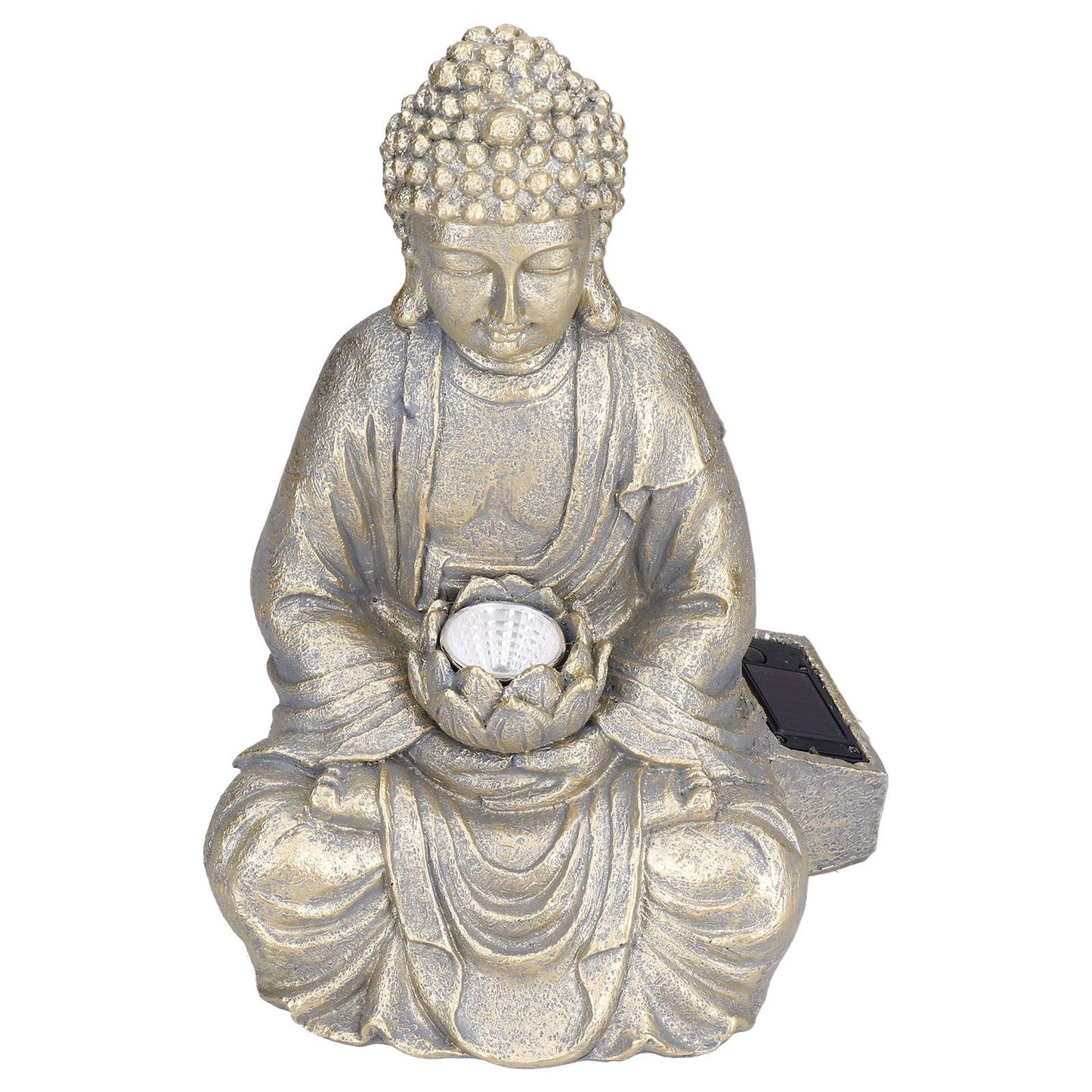 Home Buddha Garden Light Solar Powered Zen Buddha Garden Statue for Yard Garden Patio Deck