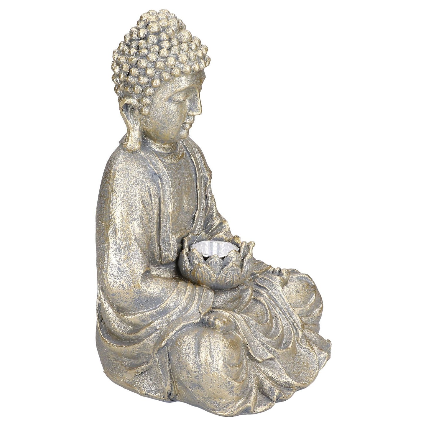 Home Buddha Garden Light Solar Powered Zen Buddha Garden Statue for Yard Garden Patio Deck